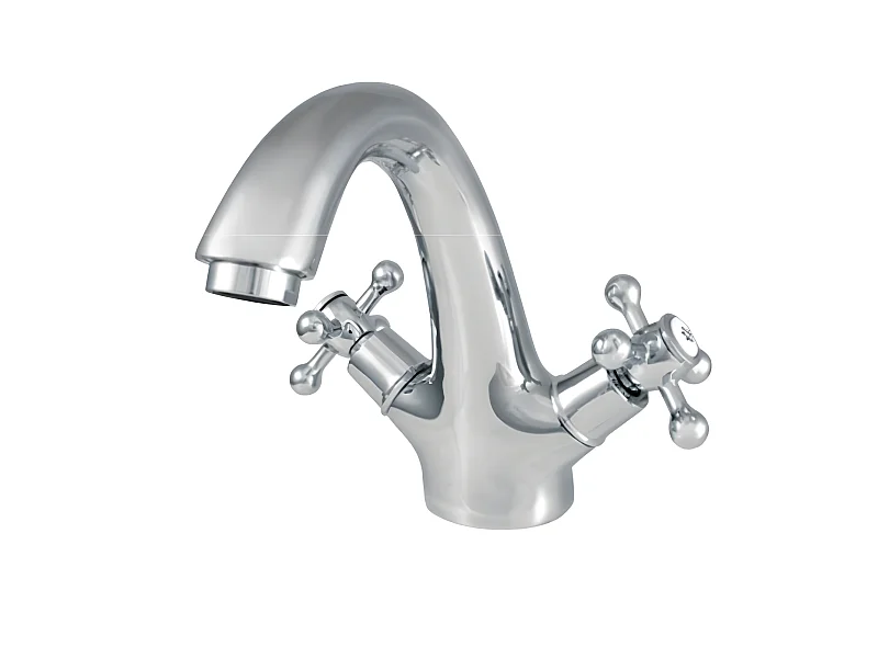 Grifo bimando retro ANTONIETTE para lavabo cromado