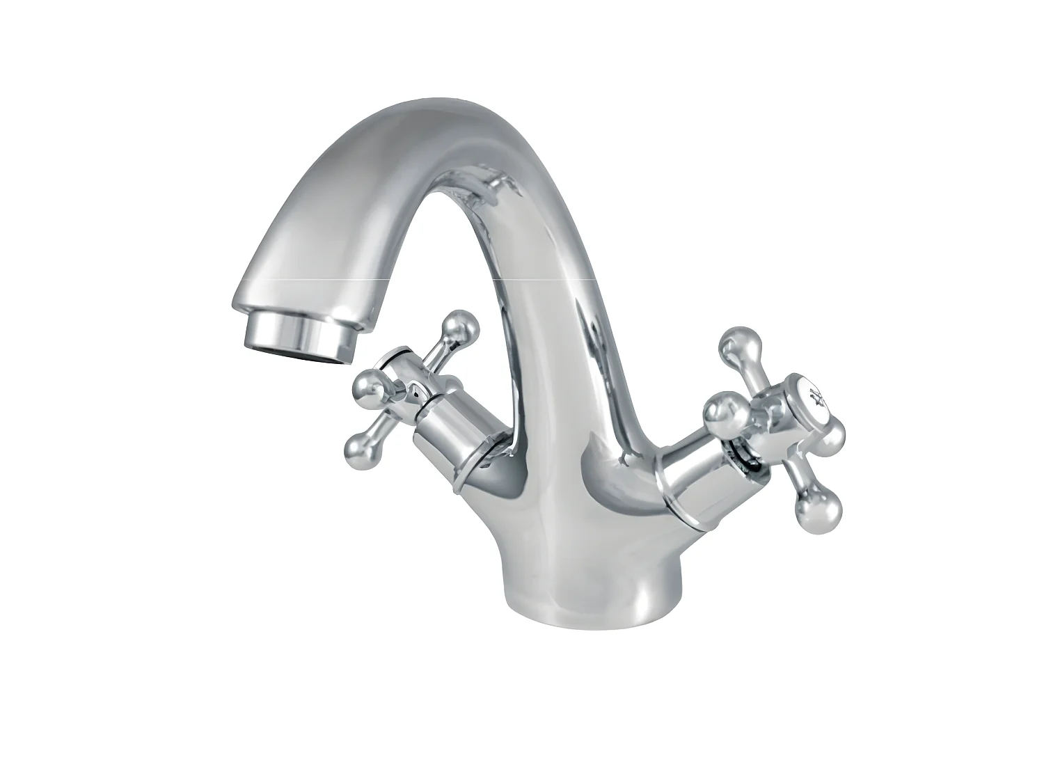 Grifo bimando retro ANTONIETTE para lavabo cromado