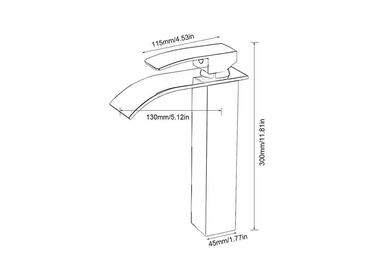 Grifo lavabo alto monomando ARDALI cromado