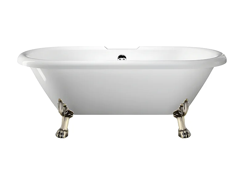 Freistehende Badewanne mit Füßen CHELSEA Löwenfüße ALTBRONZE 170 cm