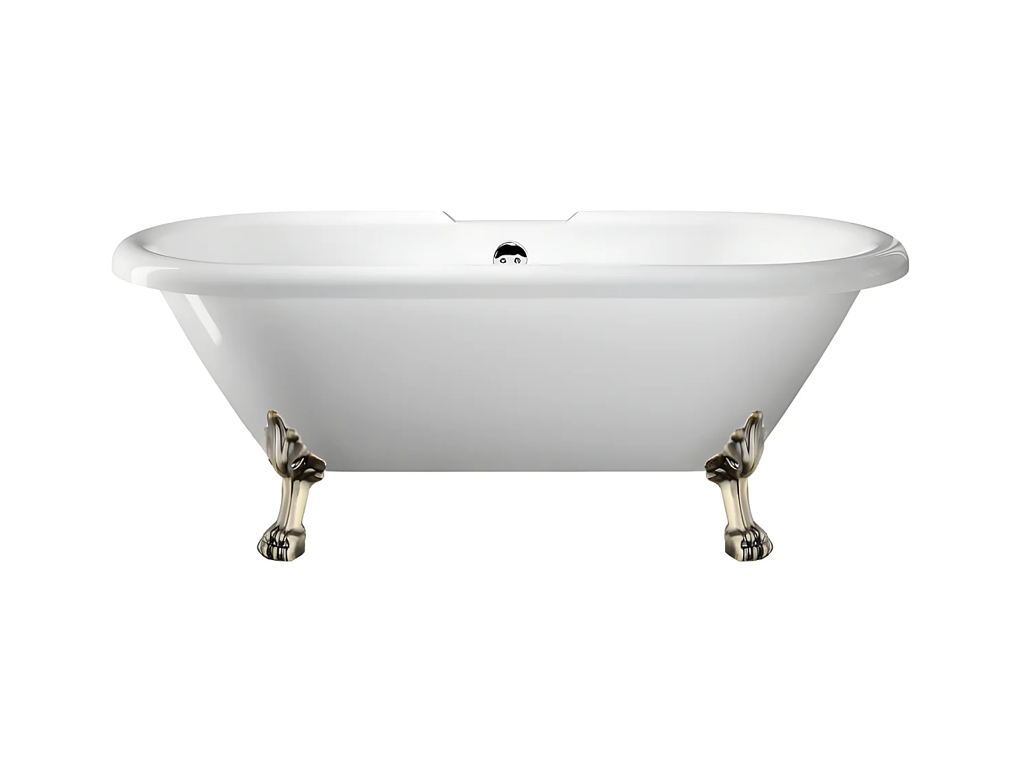 Freistehende Badewanne mit Füßen CHELSEA Löwenfüße ALTBRONZE 170 cm