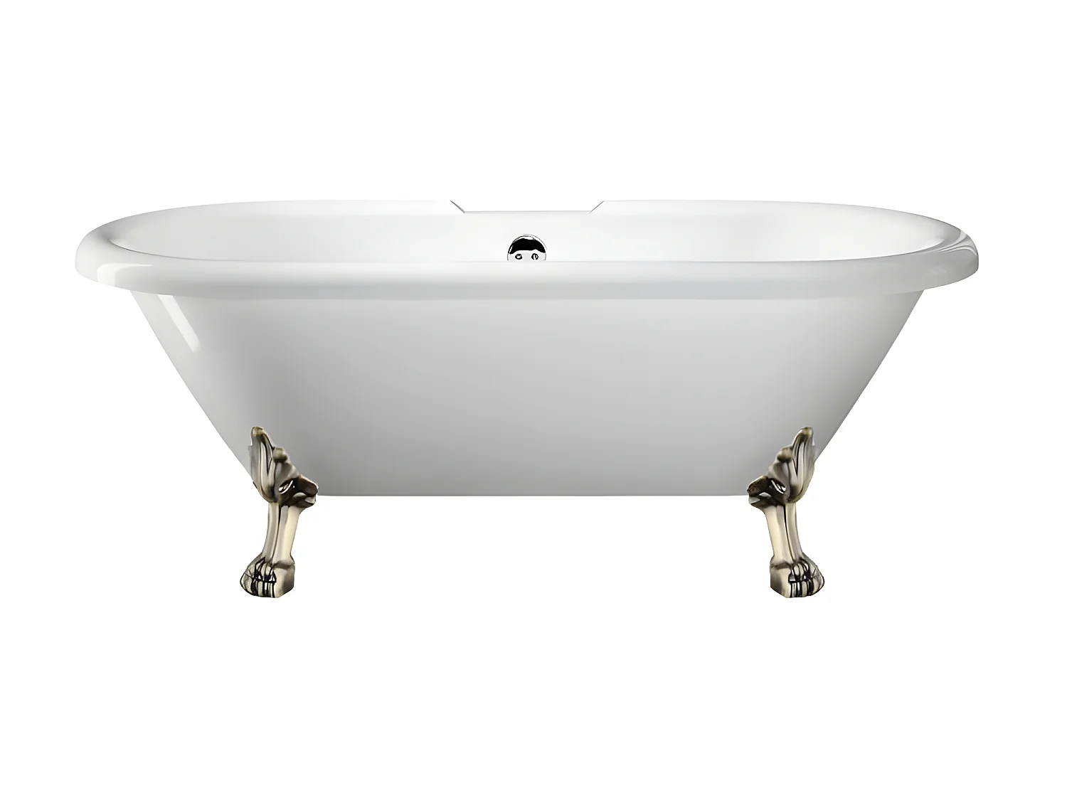 Freistehende Badewanne mit Füßen CHELSEA Löwenfüße ALTBRONZE 170 cm