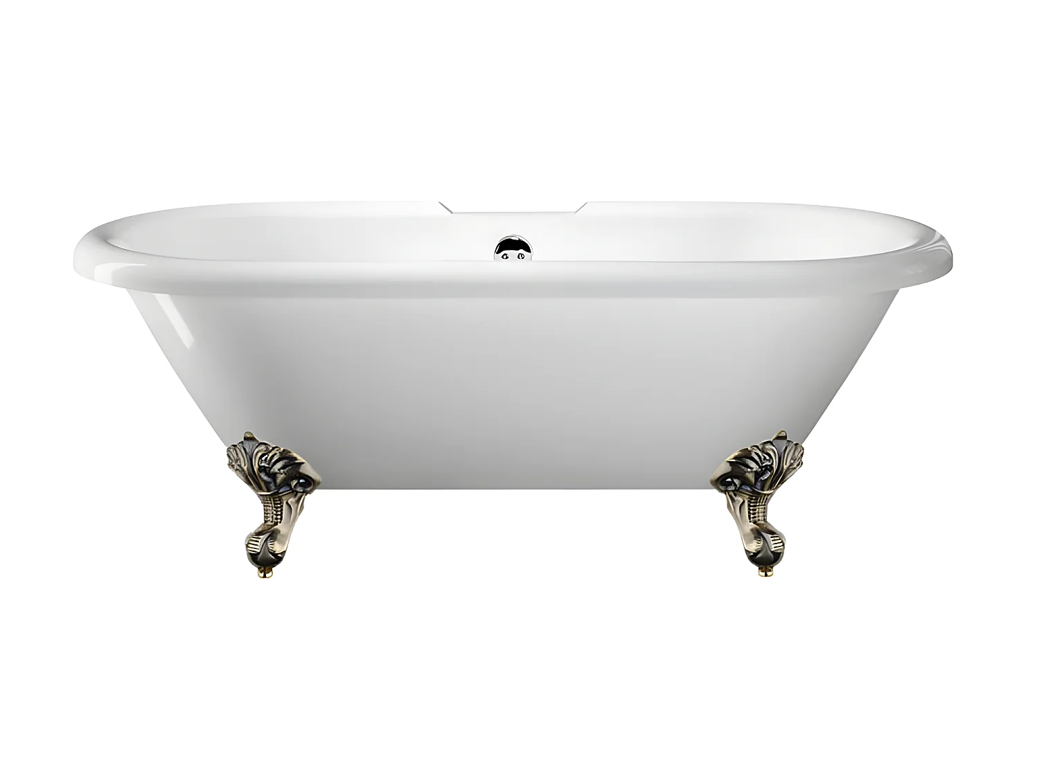 Bañera con patas CHELSEA  154 cm patas ÁGUILA BRONCE ENVEJECIDO