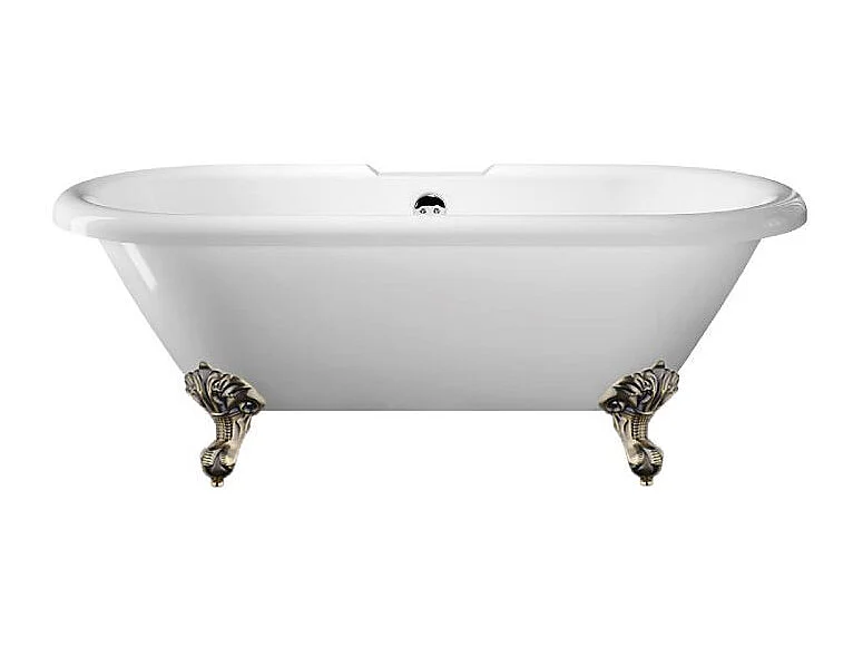 Freistehende Badewanne mit Füßen CHELSEA Adlerfüße ALTBRONZE 154 cm