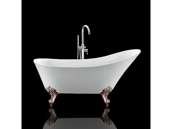 Freistehende Badewanne mit Füßen BALMAIN Adlerfüße ALTKUPFER 161 cm
