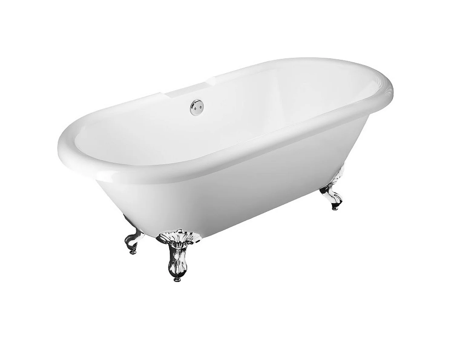 Freistehende Badewanne mit Füßen CHELSEA Löwenfüße ALTBRONZE 154 cm