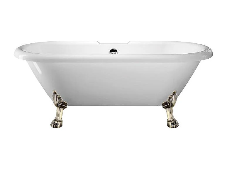 Freistehende Badewanne mit Füßen CHELSEA Löwenfüße ALTBRONZE 154 cm