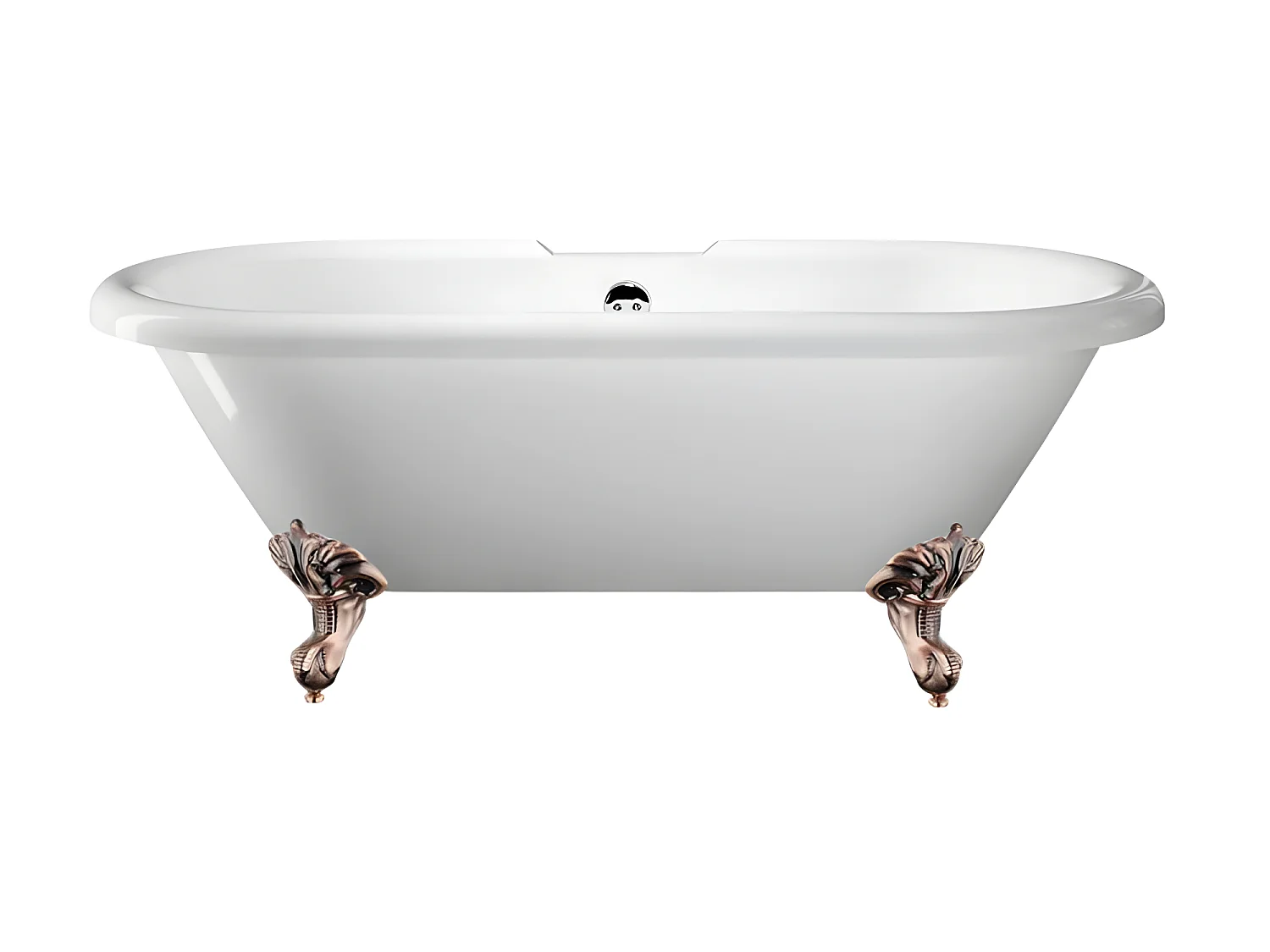 Bañera con patas CHELSEA  154 cm patas ÁGUILA COBRE ENVEJECIDO