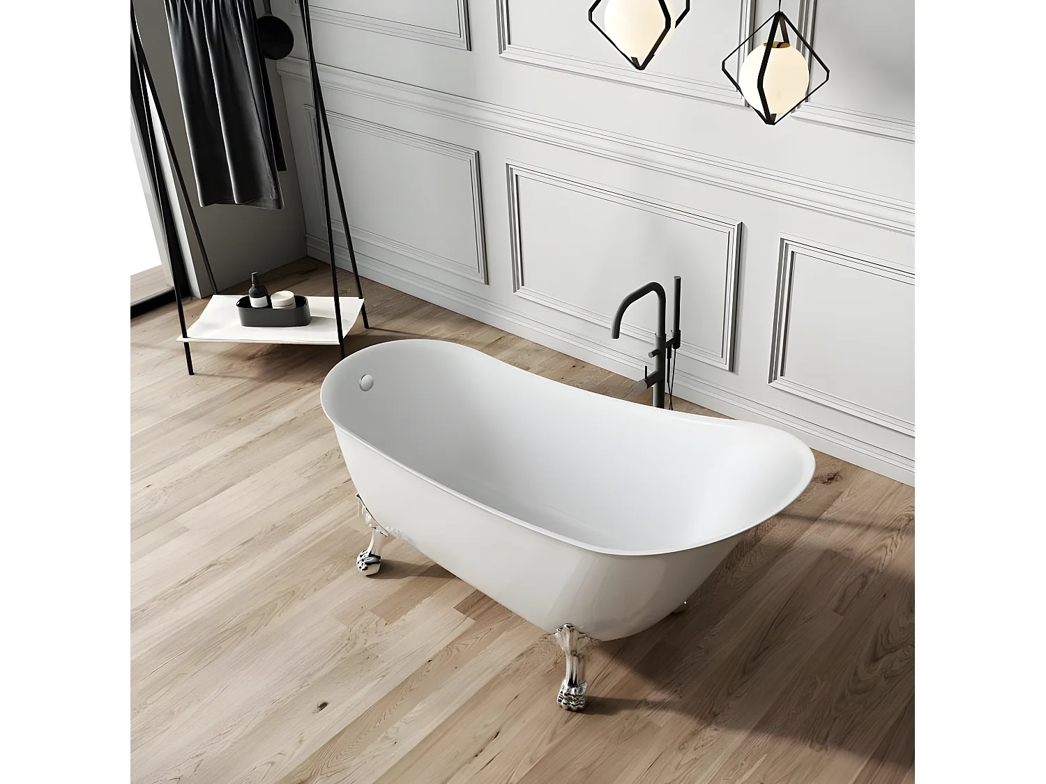 Bañera con patas BALMAIN  161 cm patas LEÓN COBRE ENVEJECIDO