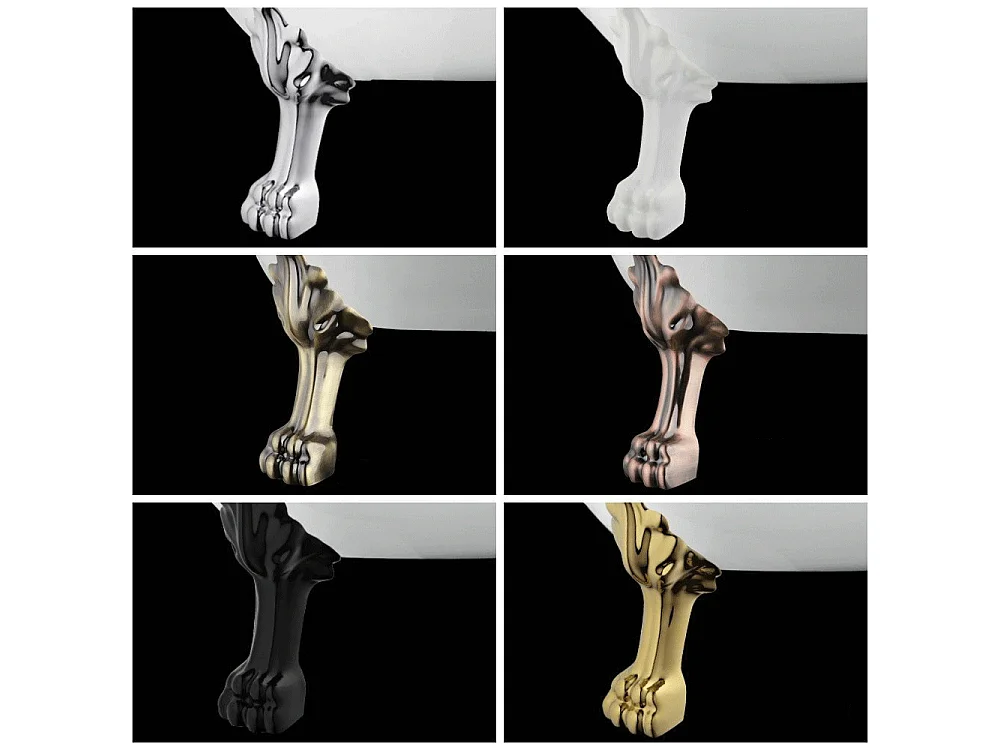 Bañera con patas BALMAIN  161 cm patas LEÓN BRONCE ENVEJECIDO