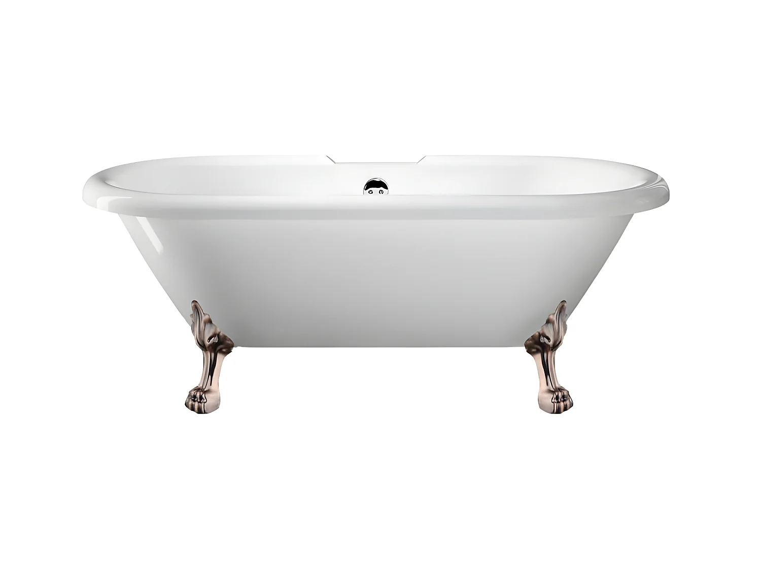 Bañera con patas CHELSEA  154 cm patas LEÓN COBRE ENVEJECIDO