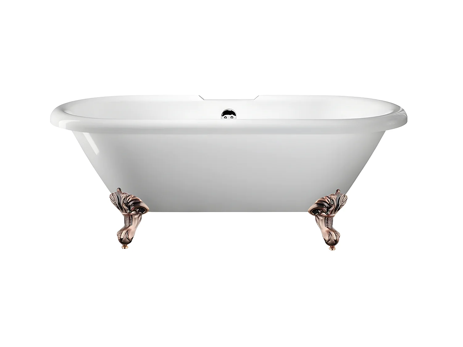 Bañera con patas CHELSEA  170 cm patas ÁGUILA COBRE ENVEJECIDO