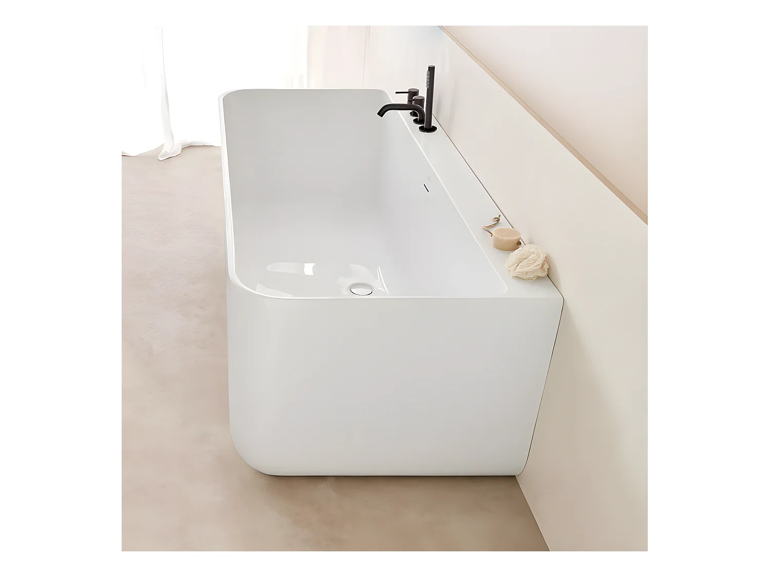 Freistehende Badewanne TRENTO MURO | SANYCCES 175 cm - mit Armatur