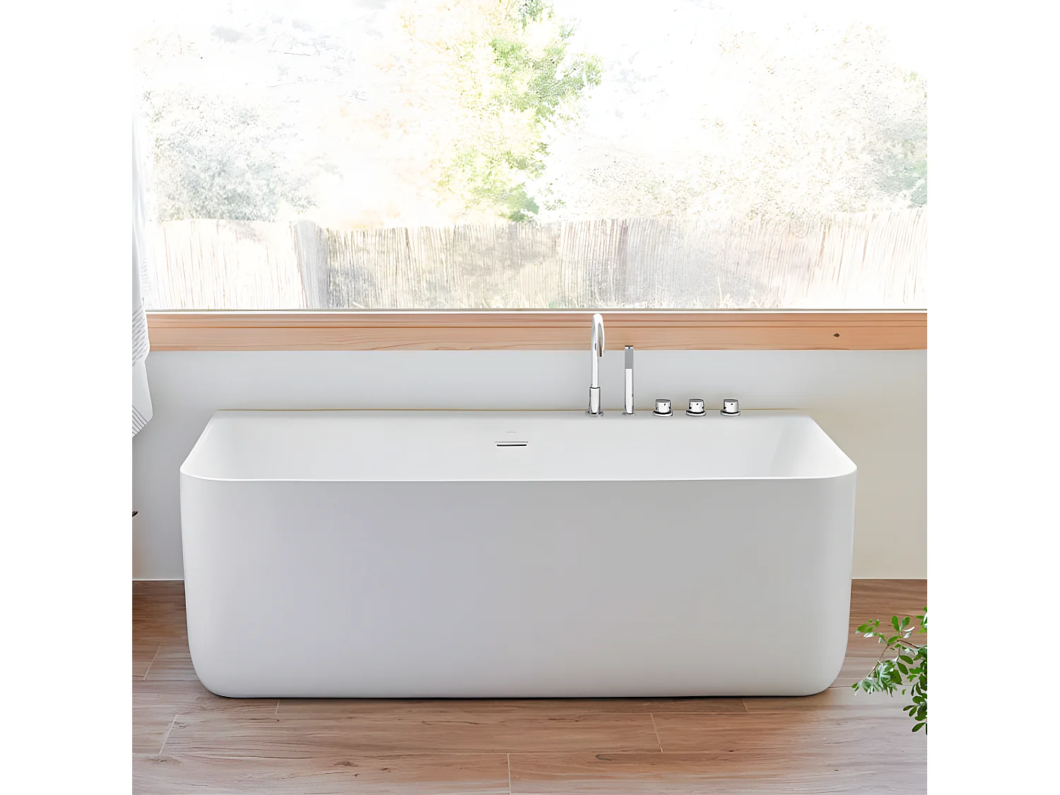 Freistehende Badewanne TRENTO MURO | SANYCCES 175 cm - mit Armatur