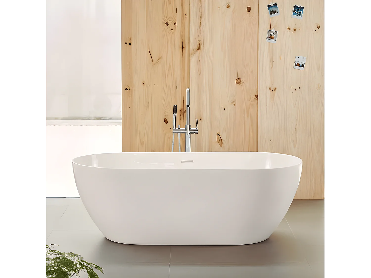 Freistehende Badewanne TRENTO | SANYCCES Weiß 150 cm