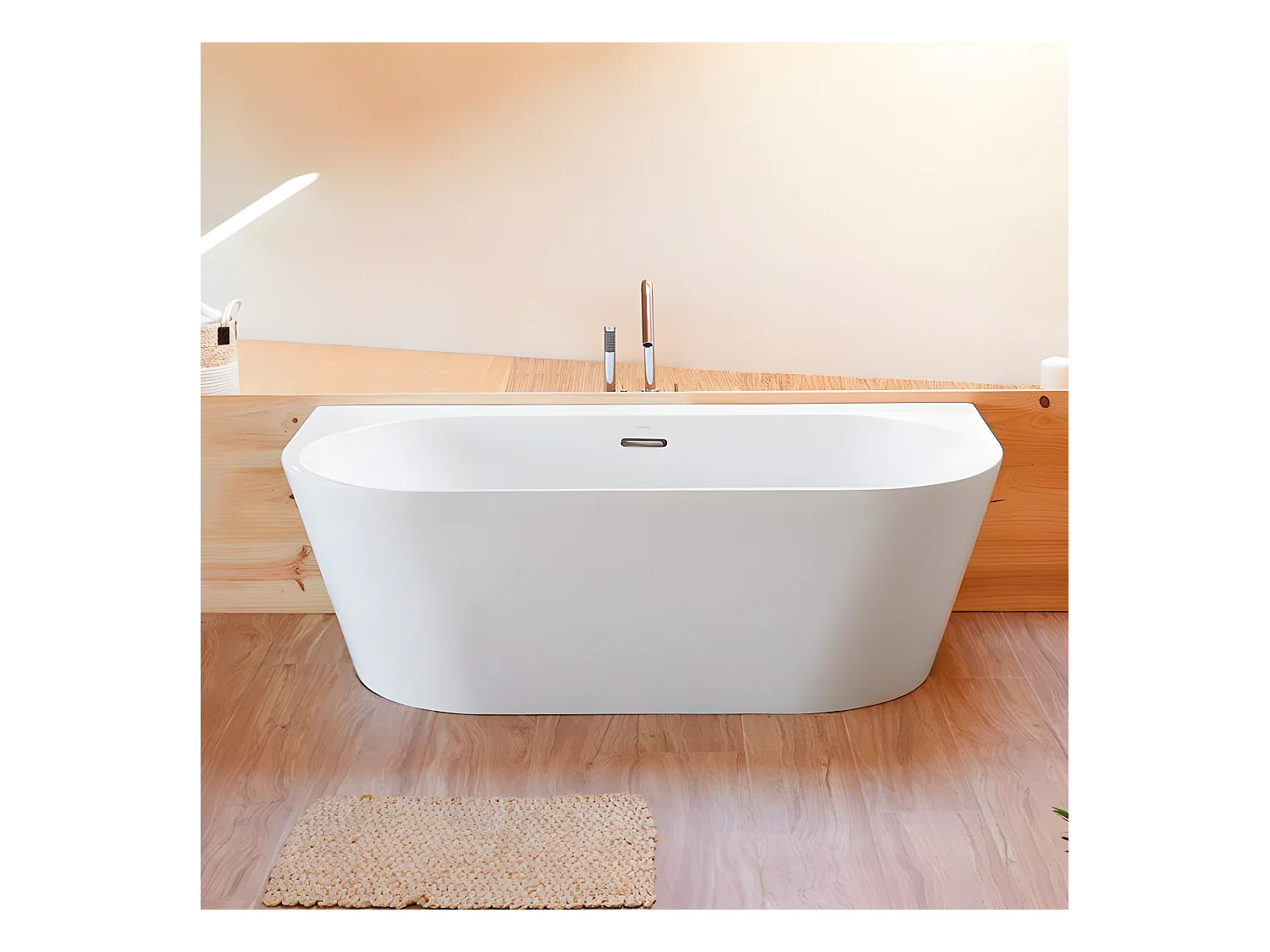 Freistehende Badewanne TORINO MURO | SANYCCES 170 cm - ohne Armatur