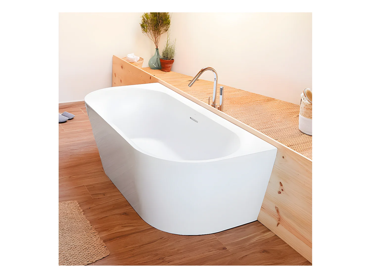 Freistehende Badewanne TORINO MURO | SANYCCES 170 cm - ohne Armatur