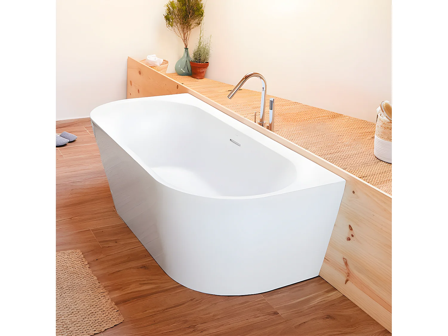 Freistehende Badewanne TORINO MURO | SANYCCES 170 cm - ohne Armatur