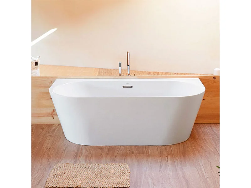 Baignoire design semi-îlot ovale TORINO MURO blanche 170 cm