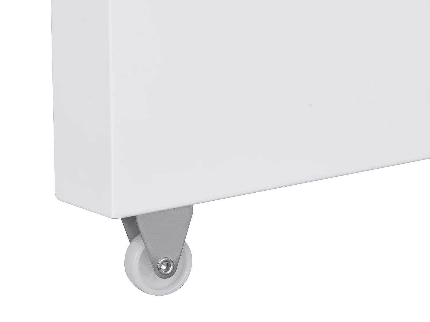 Utdragbart skrivbord i vitlackerad MDF med 360° svängbar skiva PAVELO