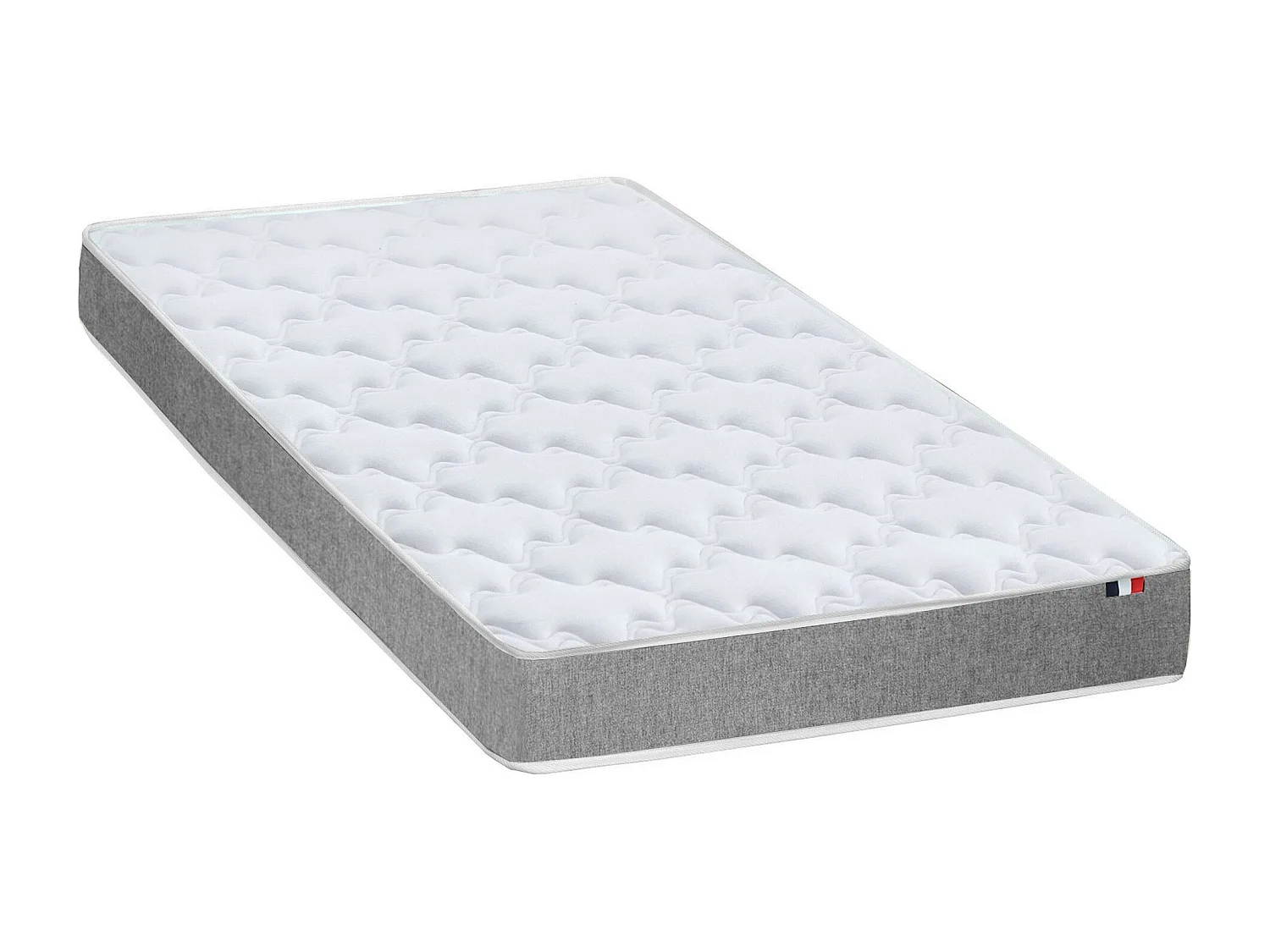 Ensemble matelas mousse ferme réversible ALTO et sommier - confort français Dimensions - 90 x 190 cm, Sommier - Vert celadon