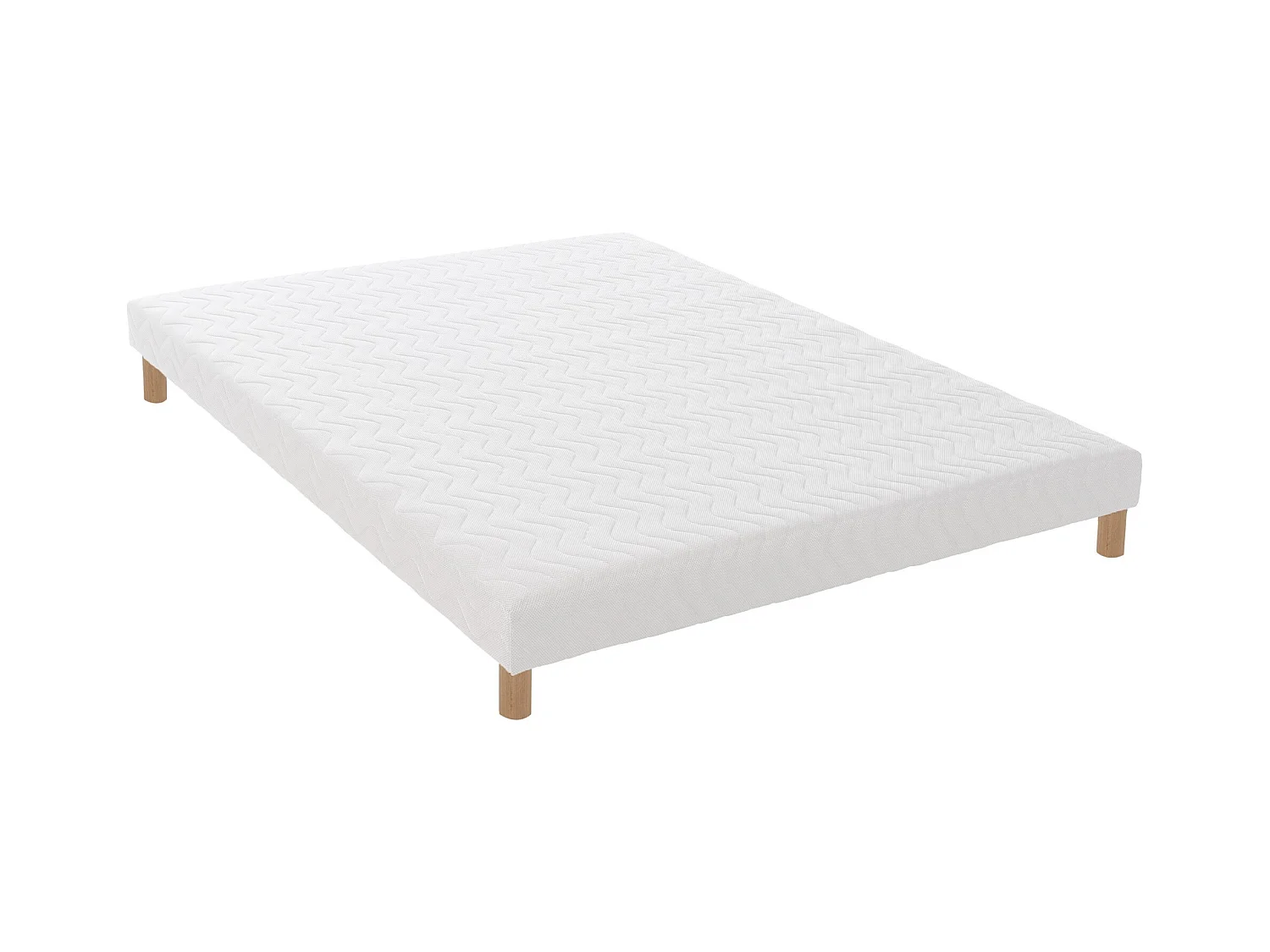 Ensemble matelas mémoire de forme + sommier + oreiller + couette - fabrication 100% française - matelas bi-confort Dimensions - 140 x 190 cm