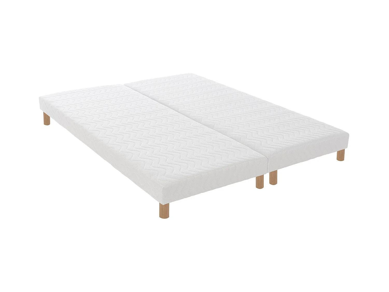 Ensemble matelas mémoire de forme + sommier + oreiller + couette - fabrication 100% française - matelas bi-confort Dimensions - 2x80 x 200 cm