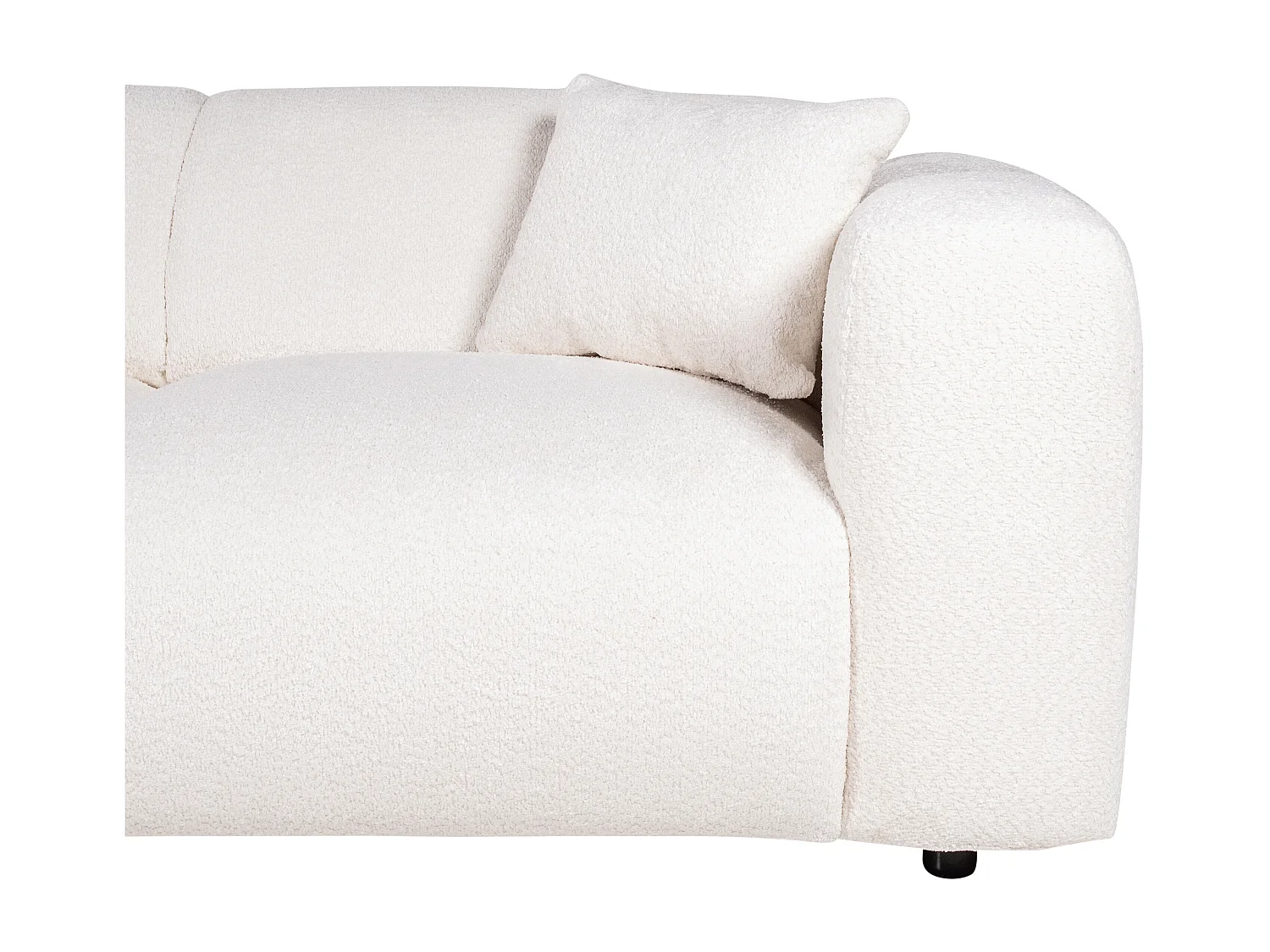 Divano in Tessuto bouclette Bianco - Angolo a sinistra - POGNI di Maison Céphy di Maison Céphy