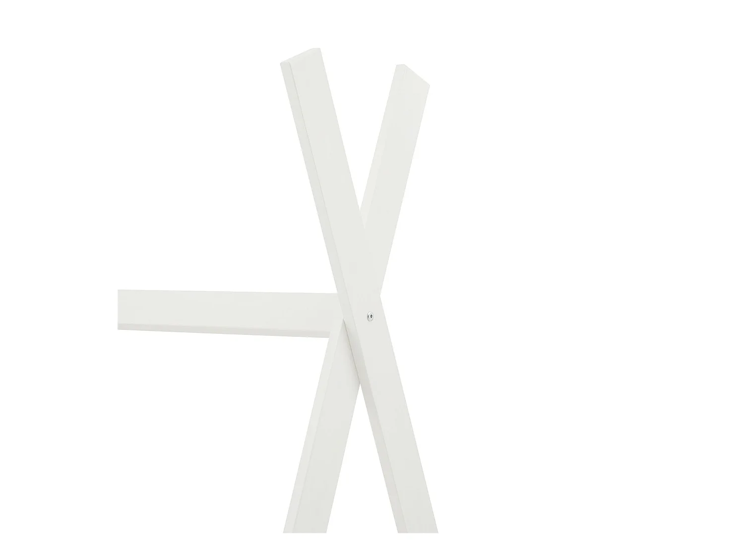 Lit tipi ELIN lit enfant simple en bois type montessori, 90 x 200 cm, en pin massif lasuré blanc