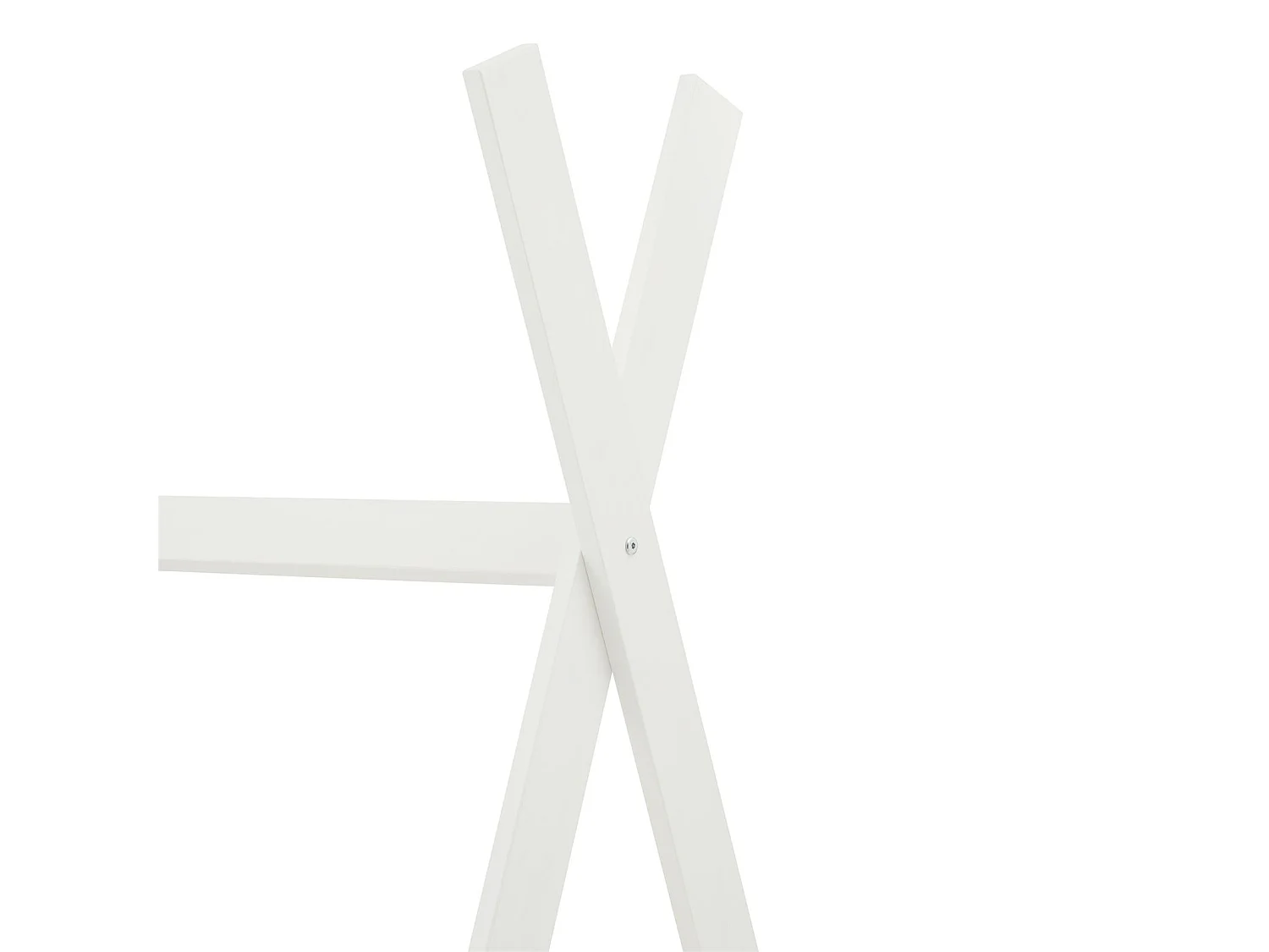 Lit tipi ELIN lit enfant simple en bois type montessori, 90 x 200 cm, en pin massif lasuré blanc