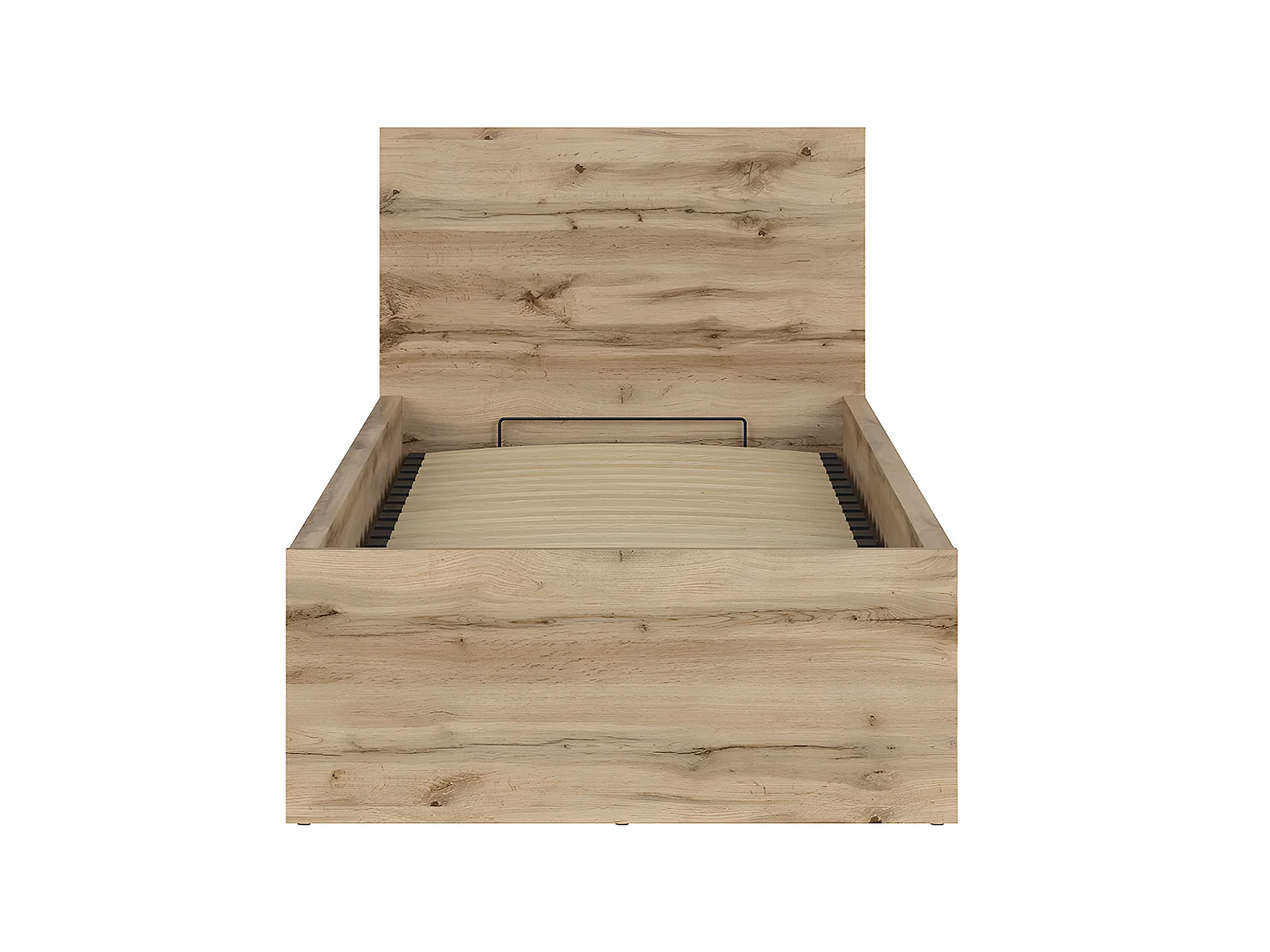 Lit coffre 90x200 sommier inclus Edwin Bois