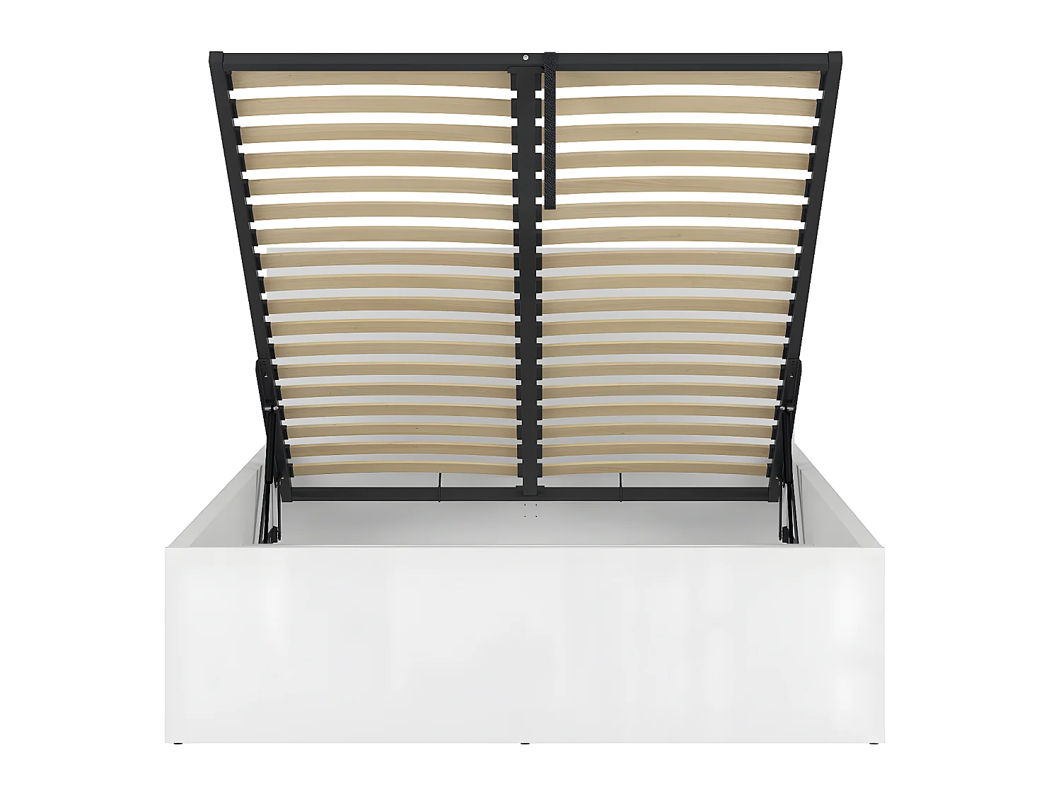 Lit coffre 140x200 sommier inclus Edwin Blanc