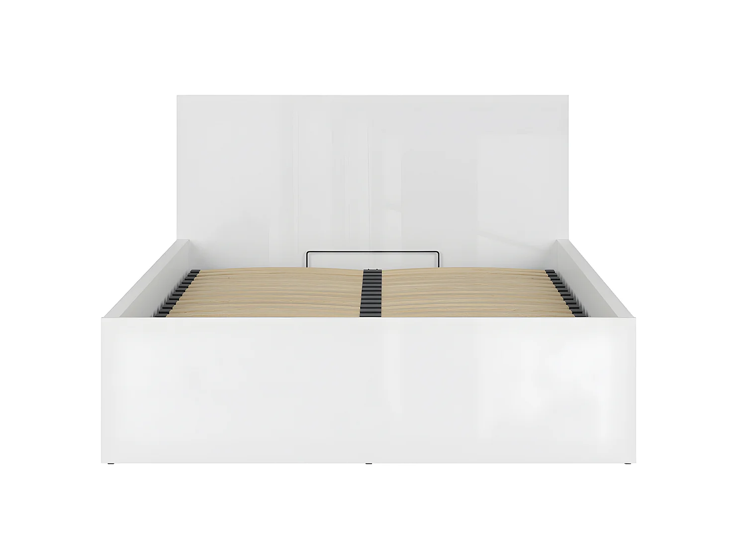 Lit coffre 140x200 sommier inclus Edwin Blanc