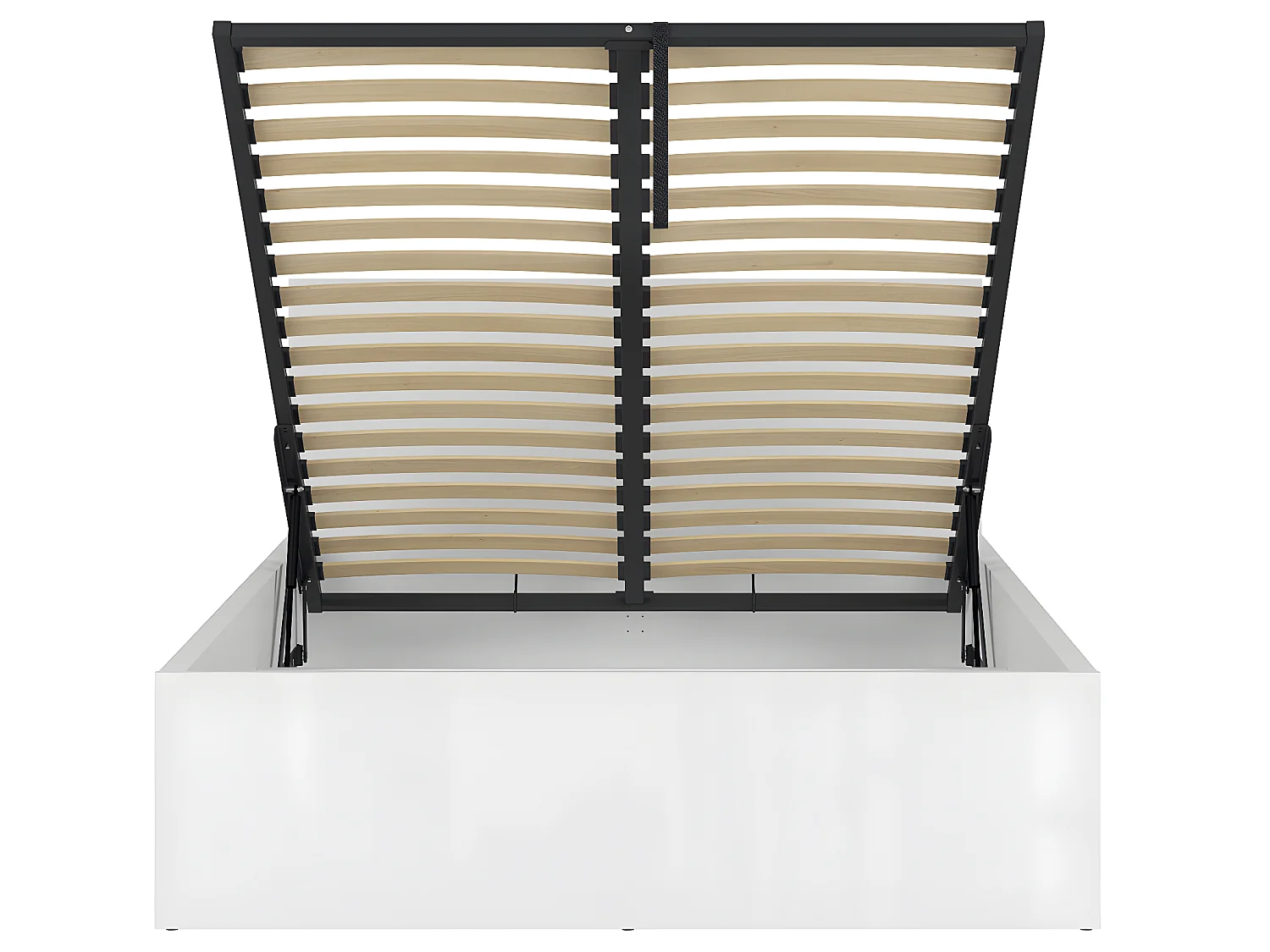 Cama com arrumação com base Edwin branco 140x200