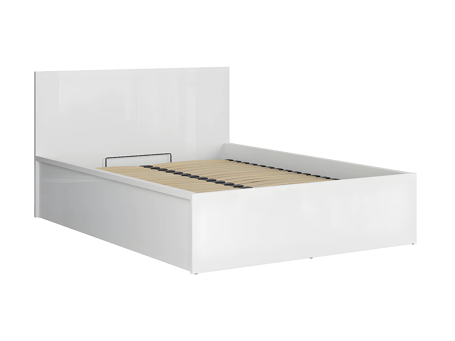 Cama com arrumação com base Edwin branco 140x200