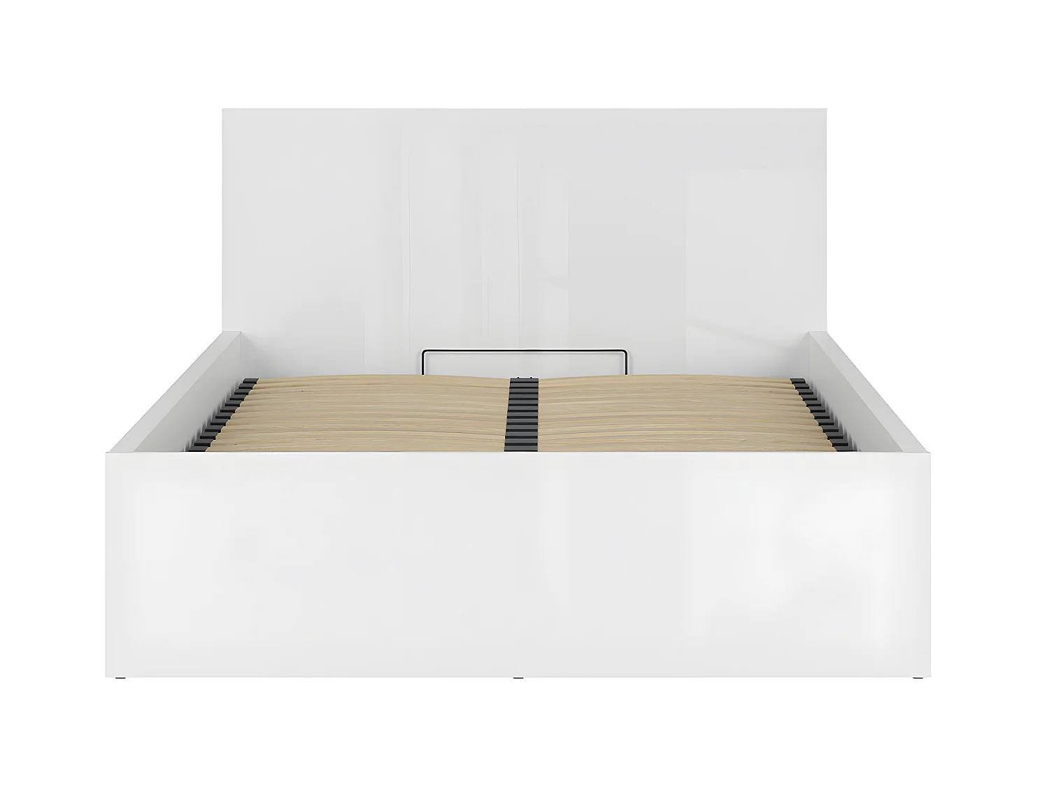 Cama com arrumação com base Edwin branco 140x200