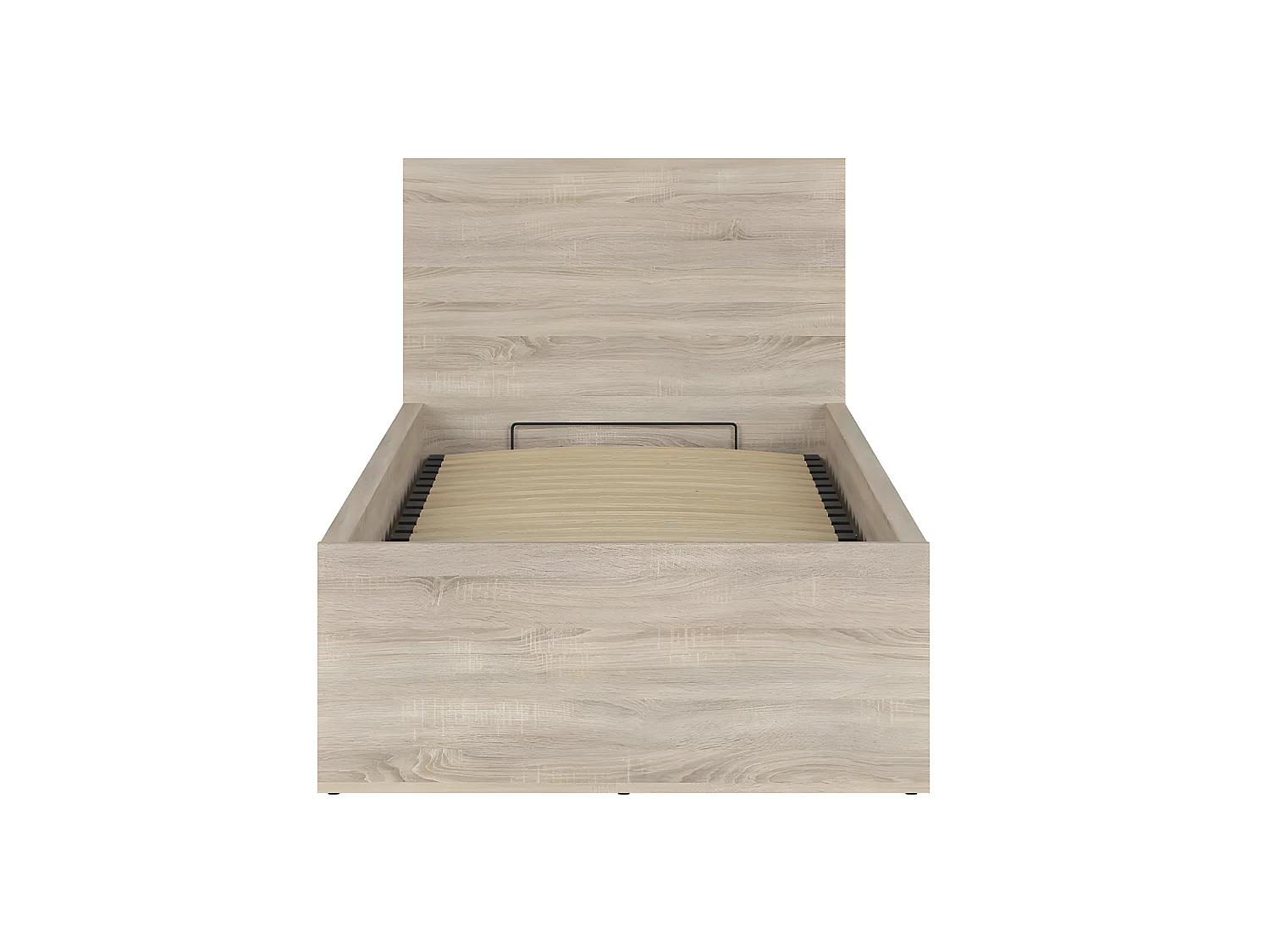 Lit coffre 90x200 sommier inclus Edwin Bois Clair