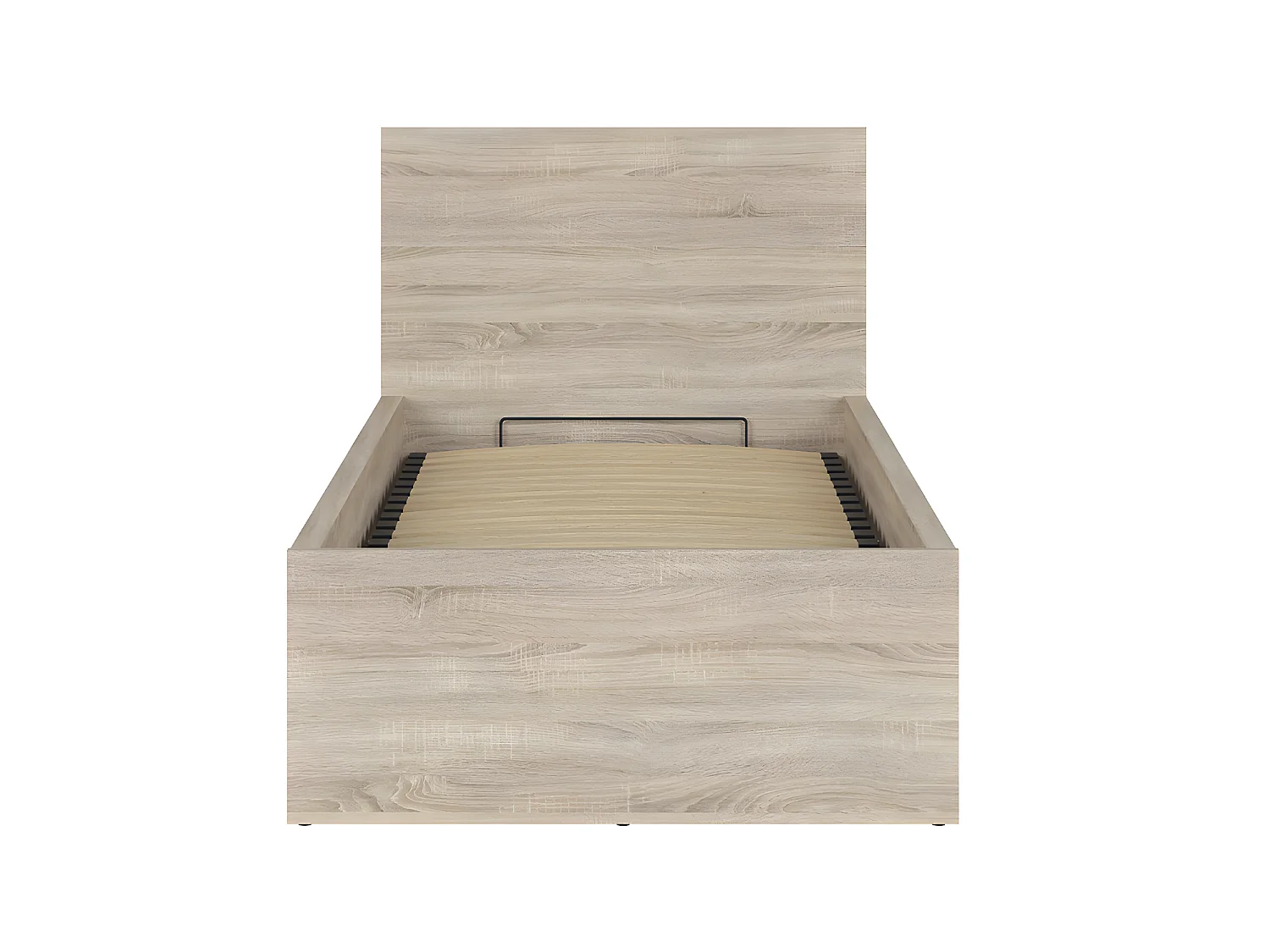 Lit coffre 90x200 sommier inclus Edwin Bois Clair