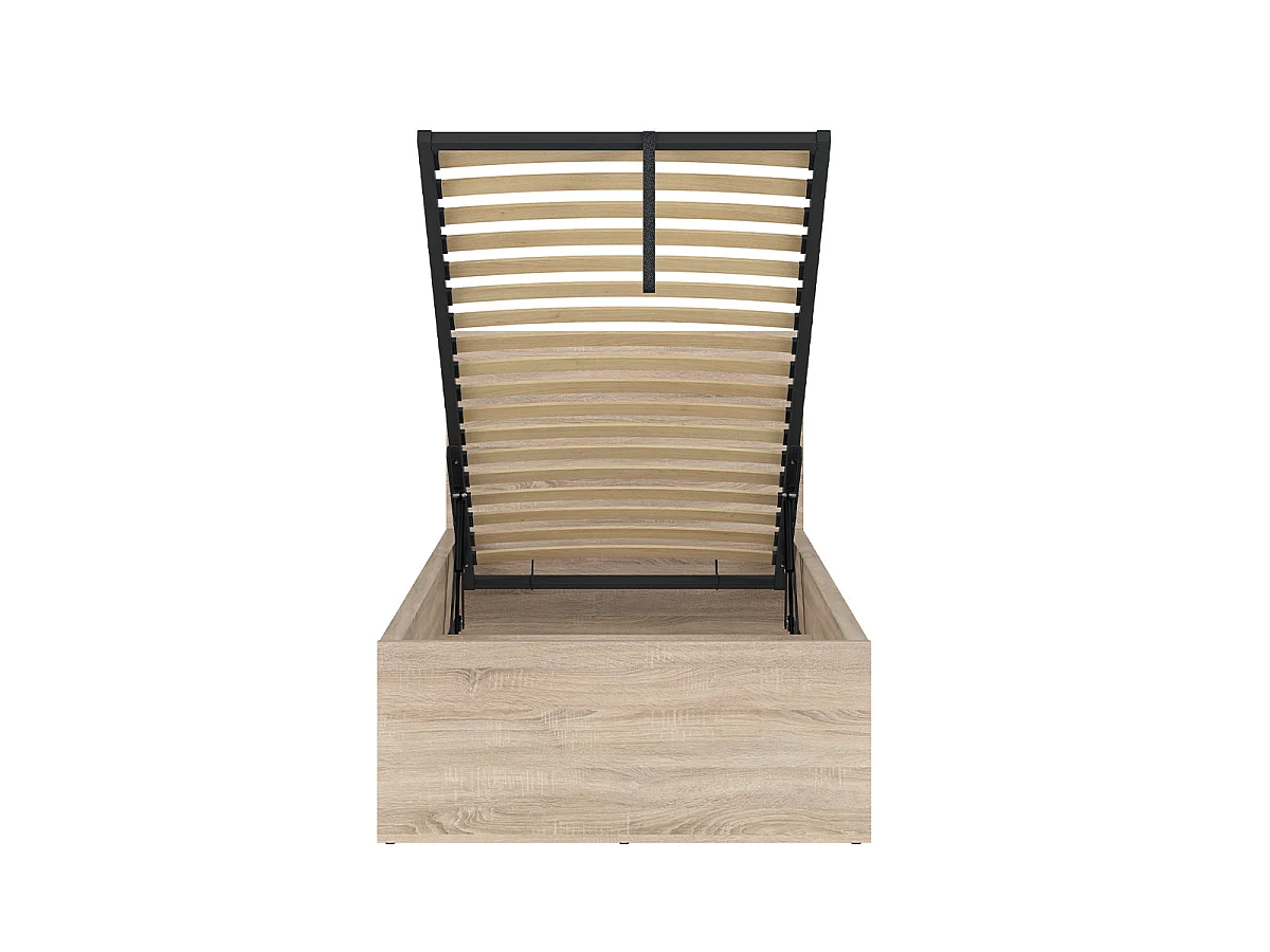 Edwin Bois Clair kisteseng 90x200 med sommier inkluderet