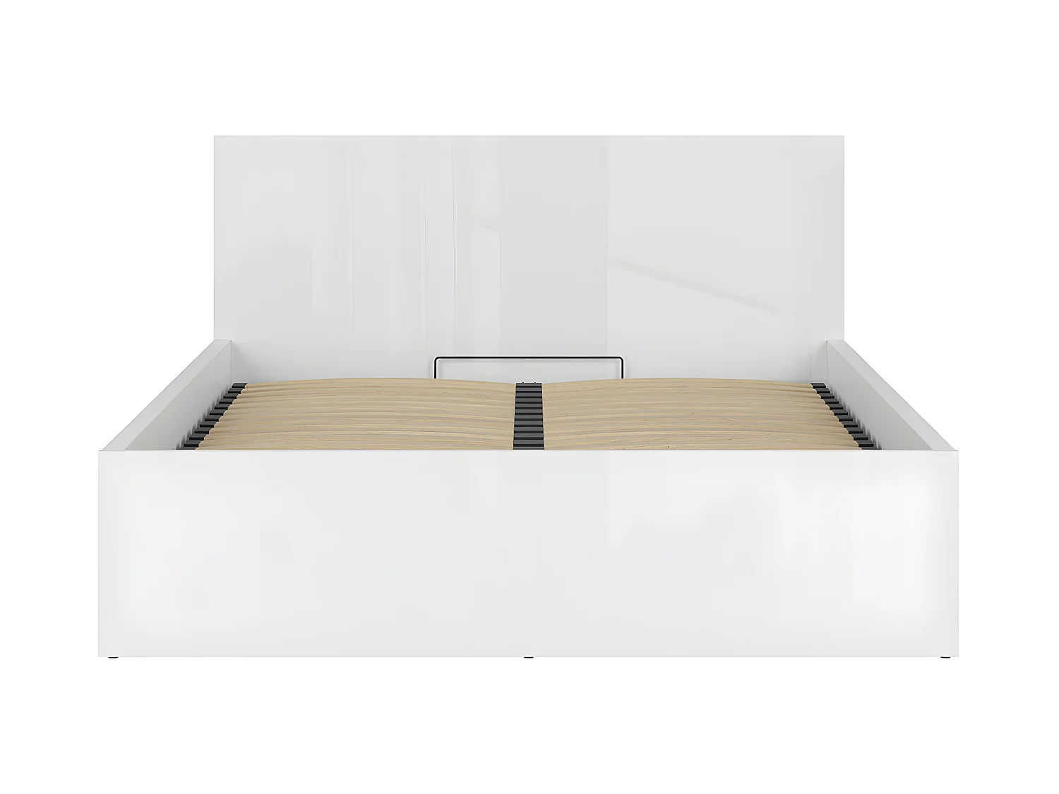 Lit coffre 160x200 sommier inclus Edwin Blanc