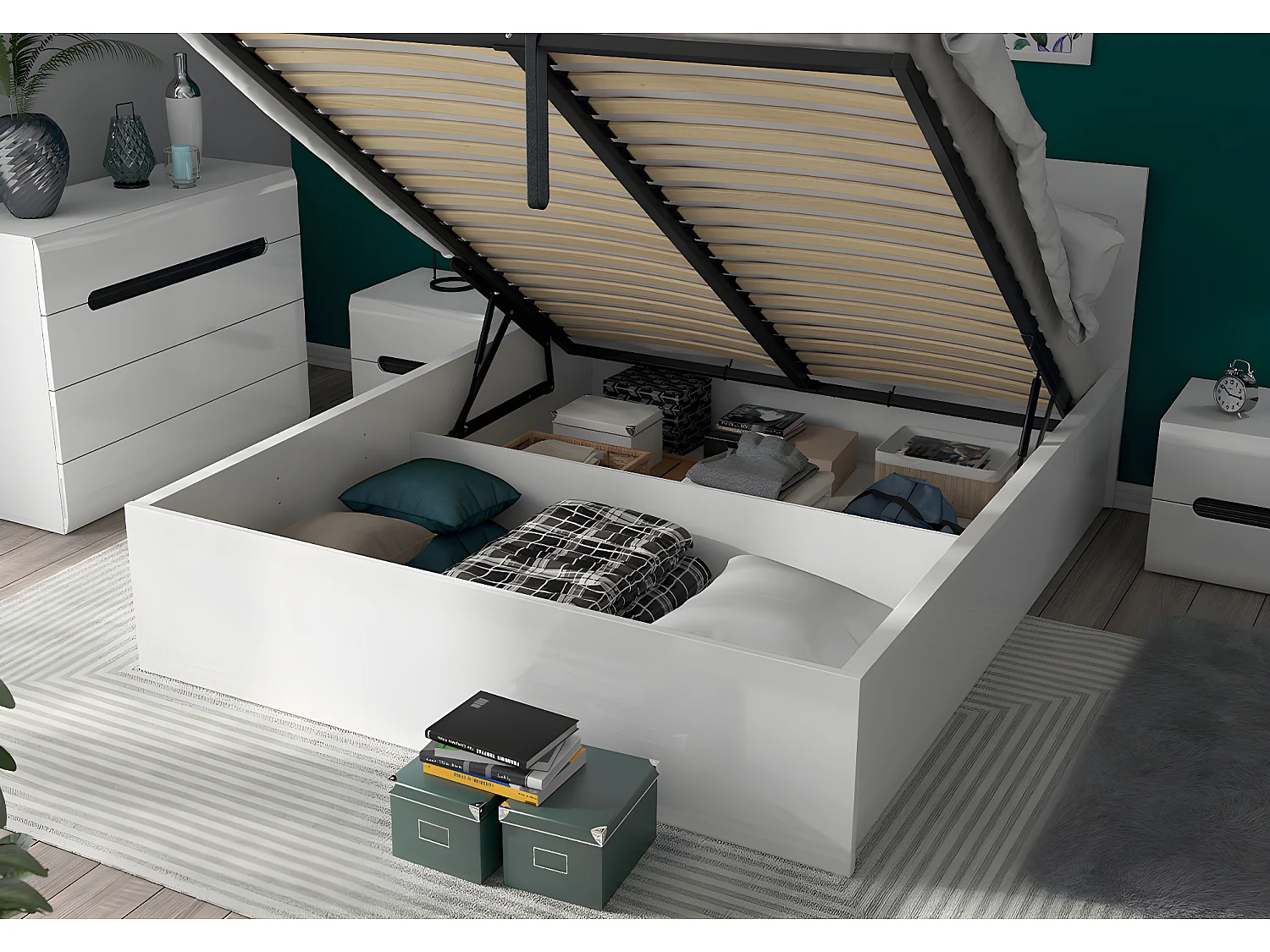 Edwin Witte bedstee 160x200 incl. lattenbodem