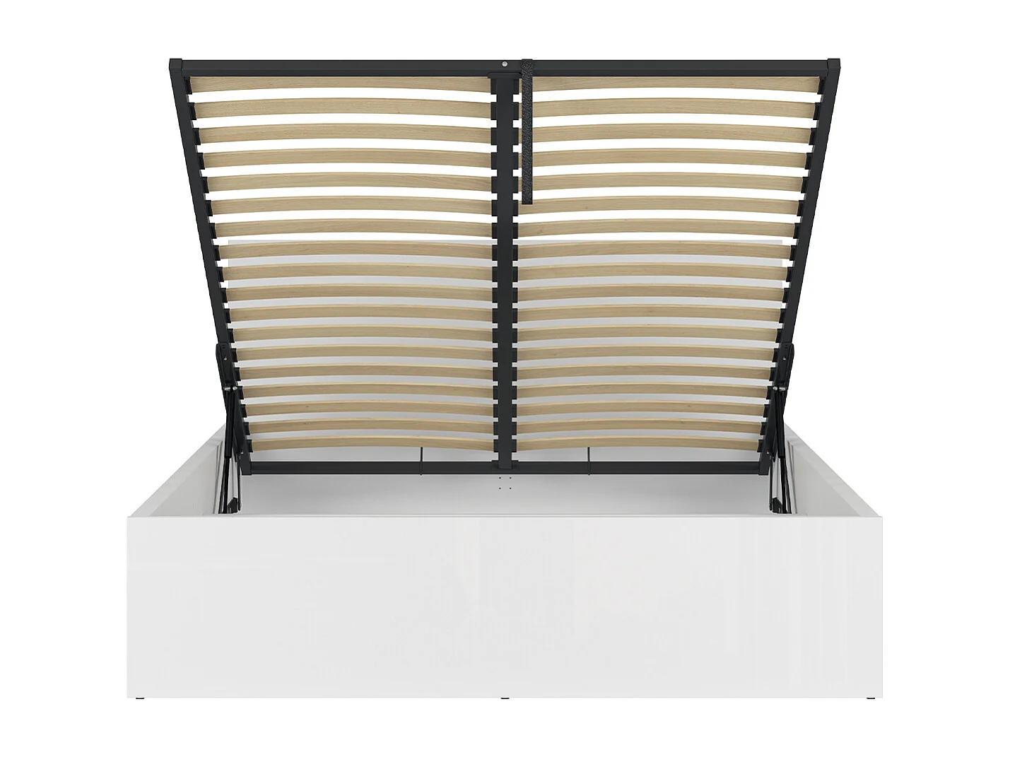 Lit coffre 160x200 sommier inclus Edwin Blanc