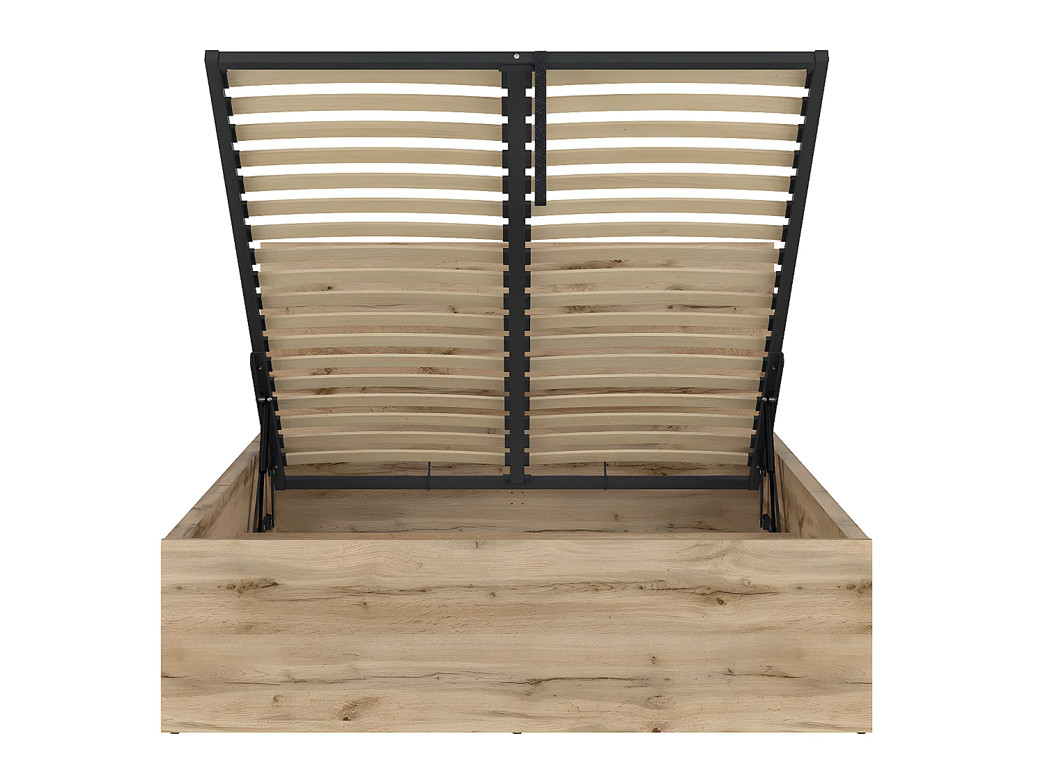 Lit coffre 140x200 sommier inclus Edwin Bois