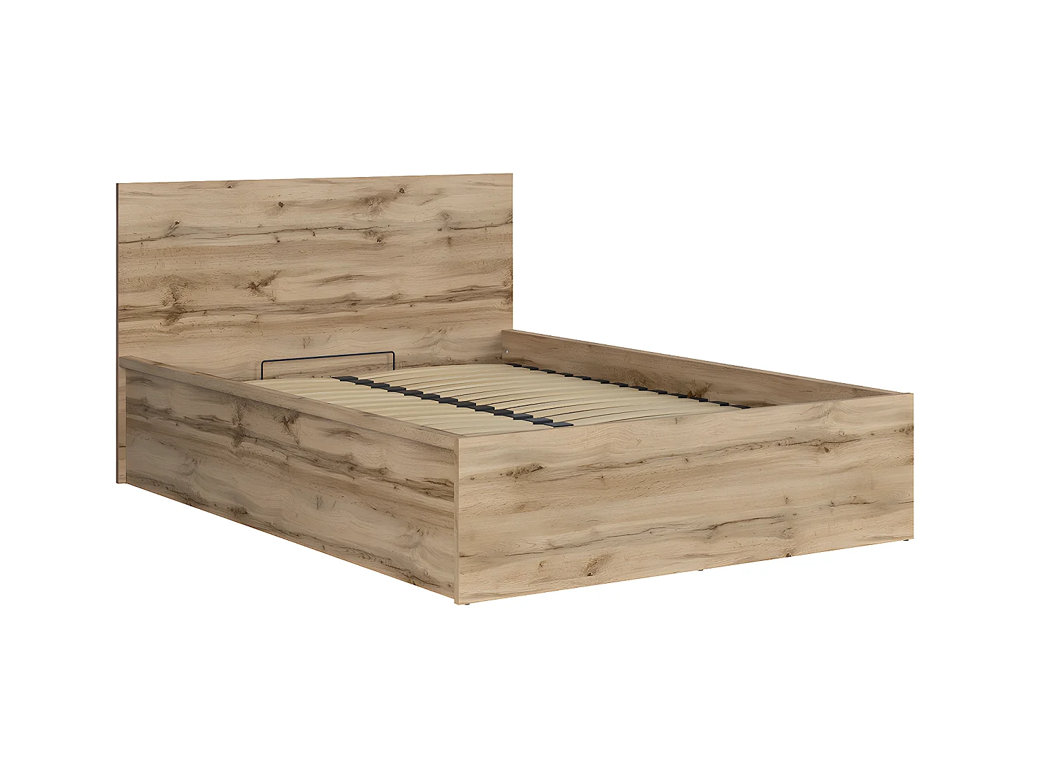 Lit coffre 140x200 sommier inclus Edwin Bois