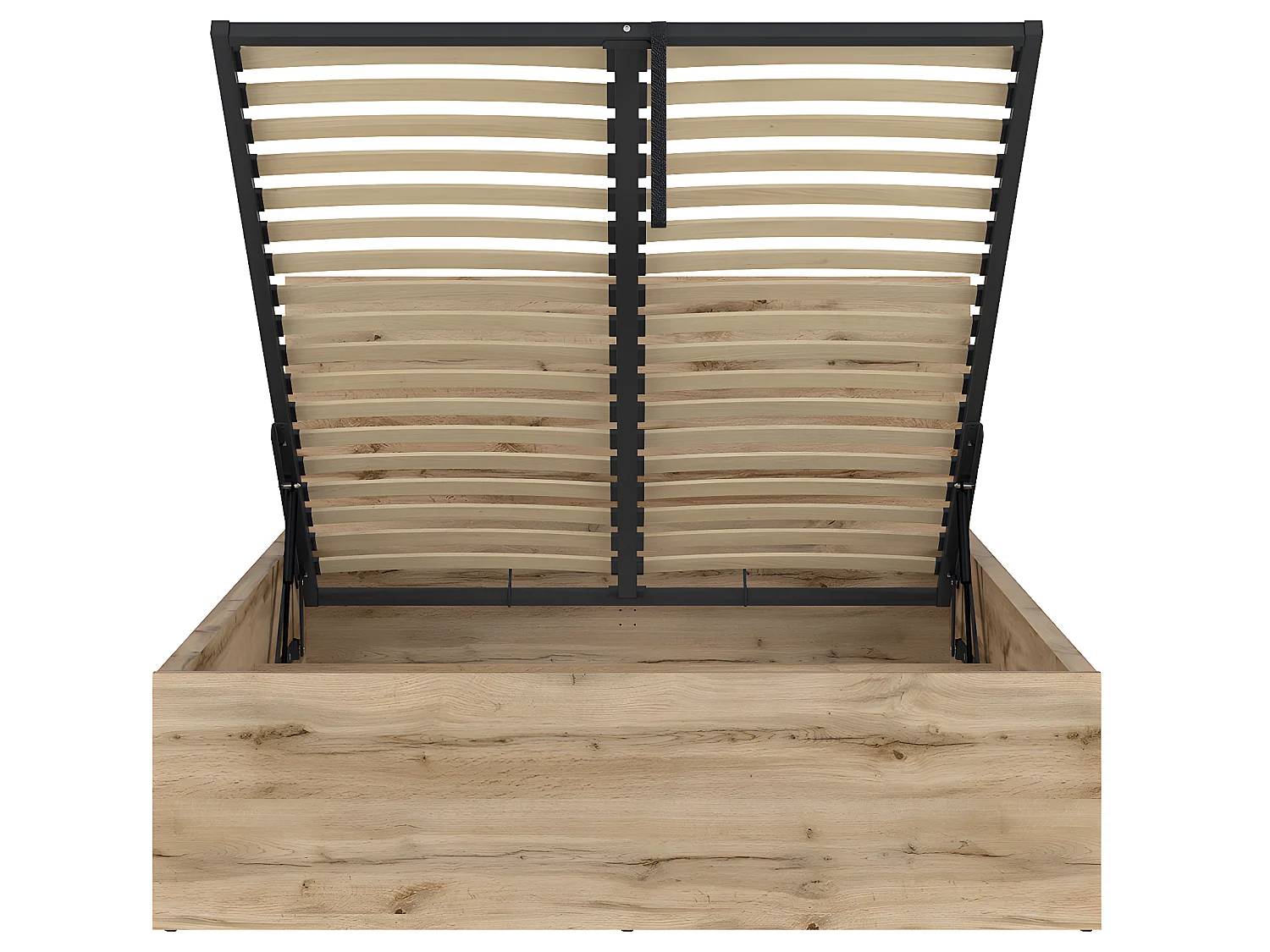 Lit coffre 140x200 sommier inclus Edwin Bois