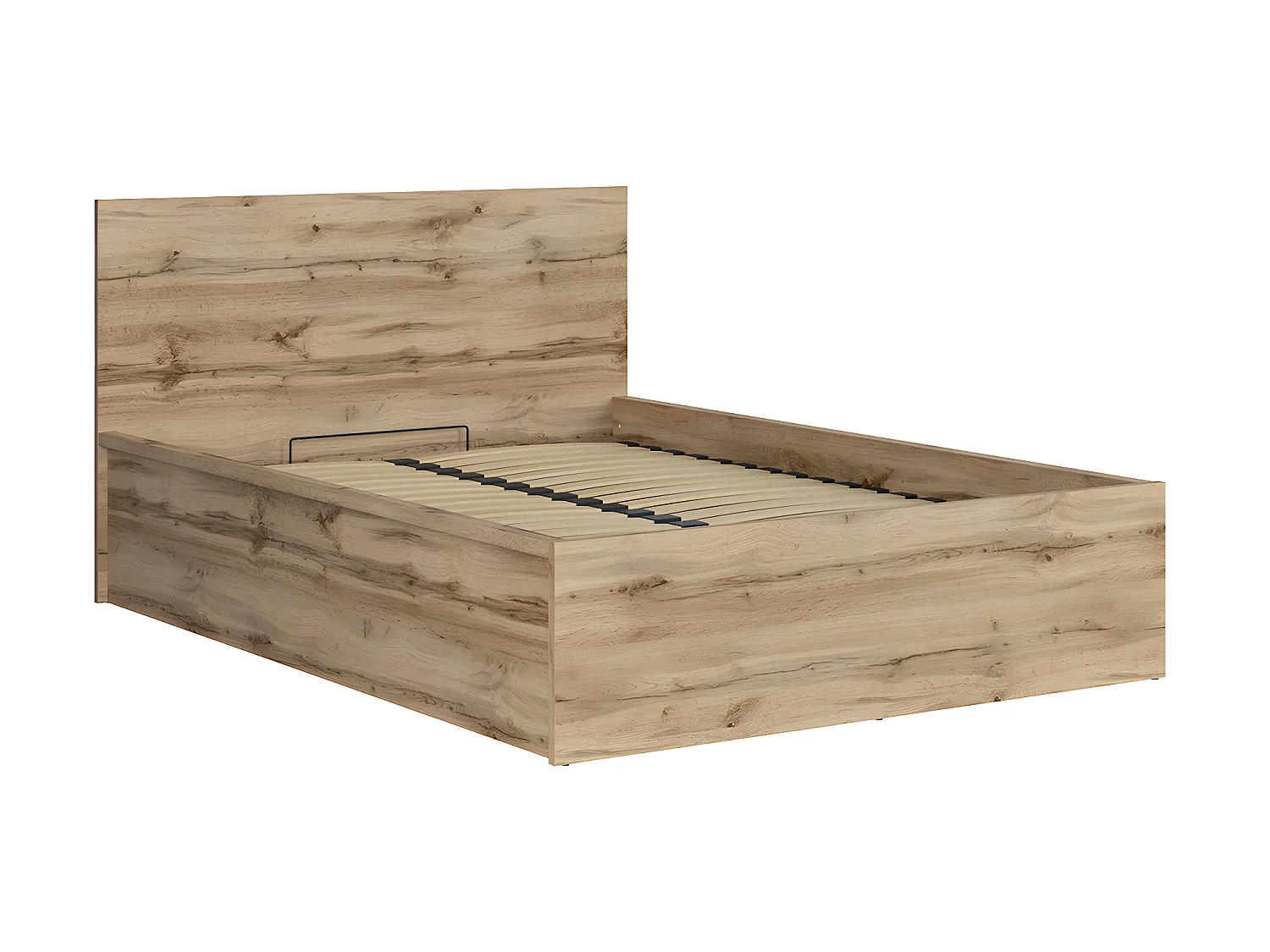 Lit coffre 140x200 sommier inclus Edwin Bois