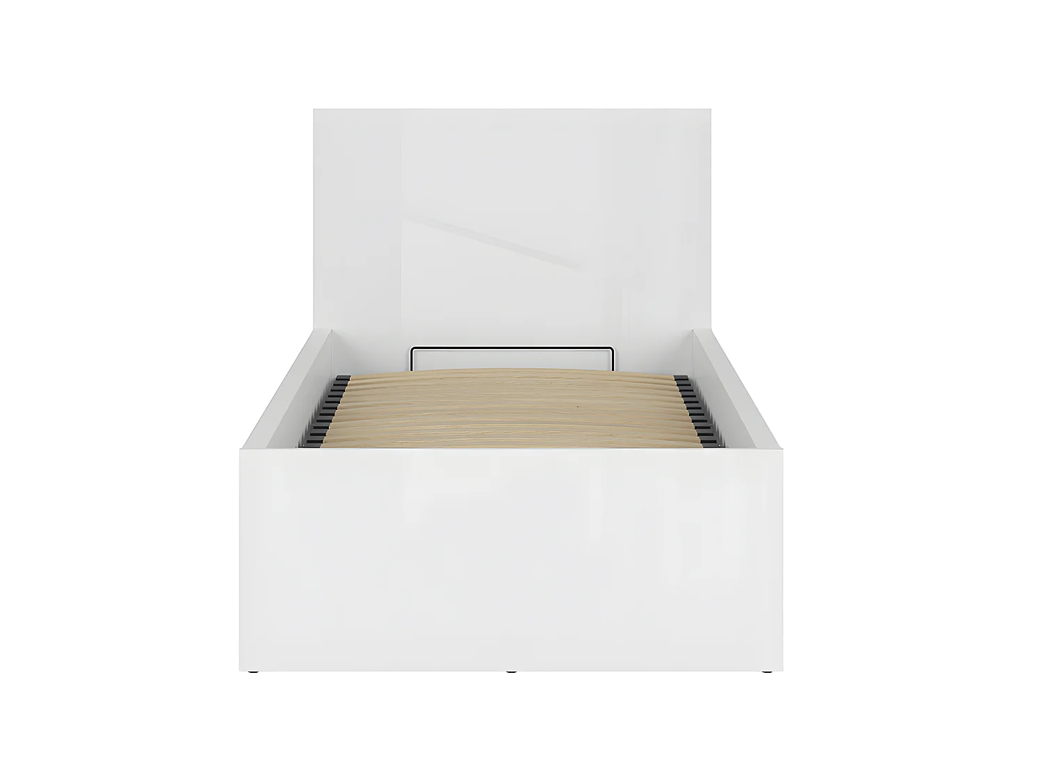 Letto con contenitore con base Edwin bianco 90x200