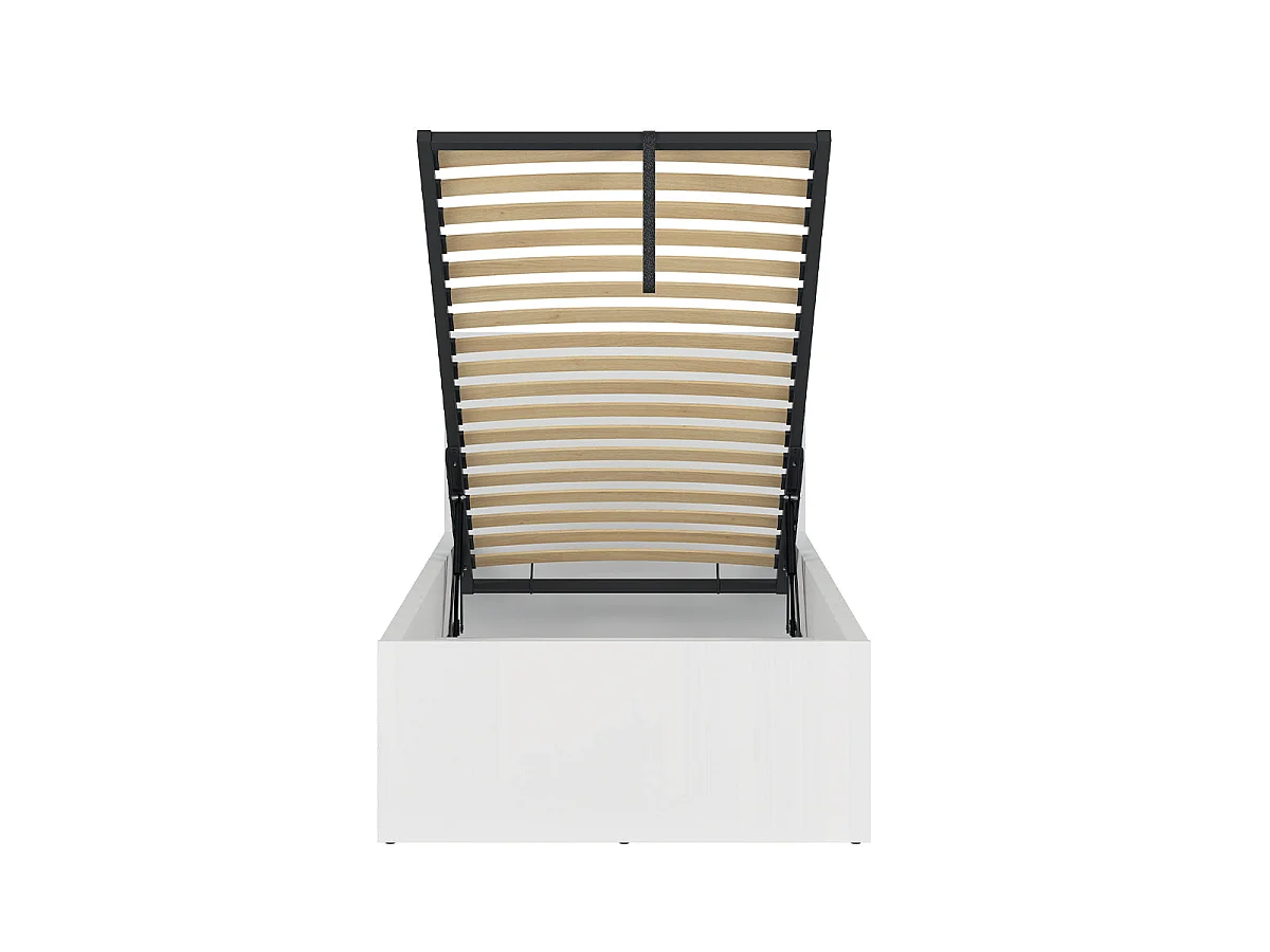 Edwin Hvid kisteseng 90x200 med sommier inkluderet