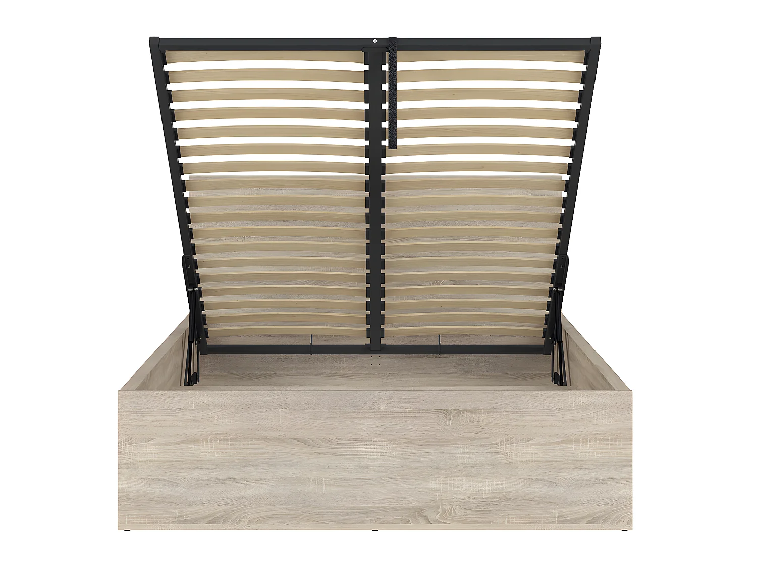 Lit coffre 140x200 sommier inclus Edwin Bois Clair