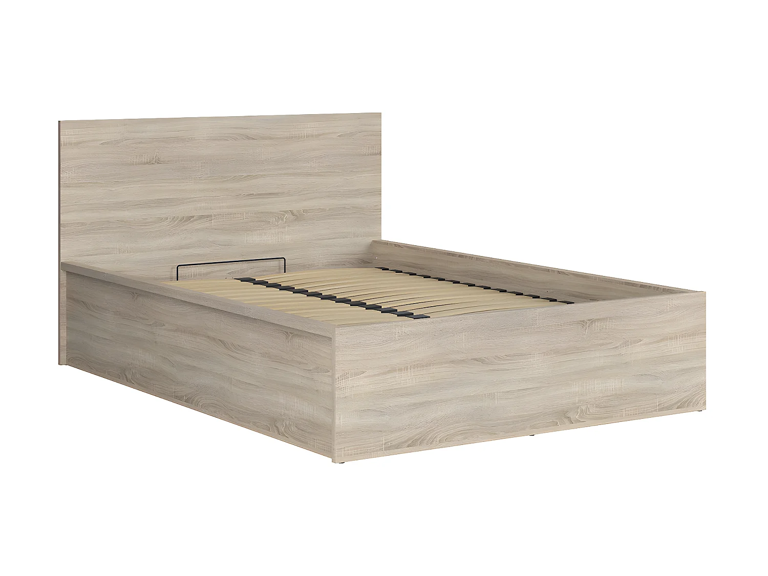 Lit coffre 140x200 sommier inclus Edwin Bois Clair